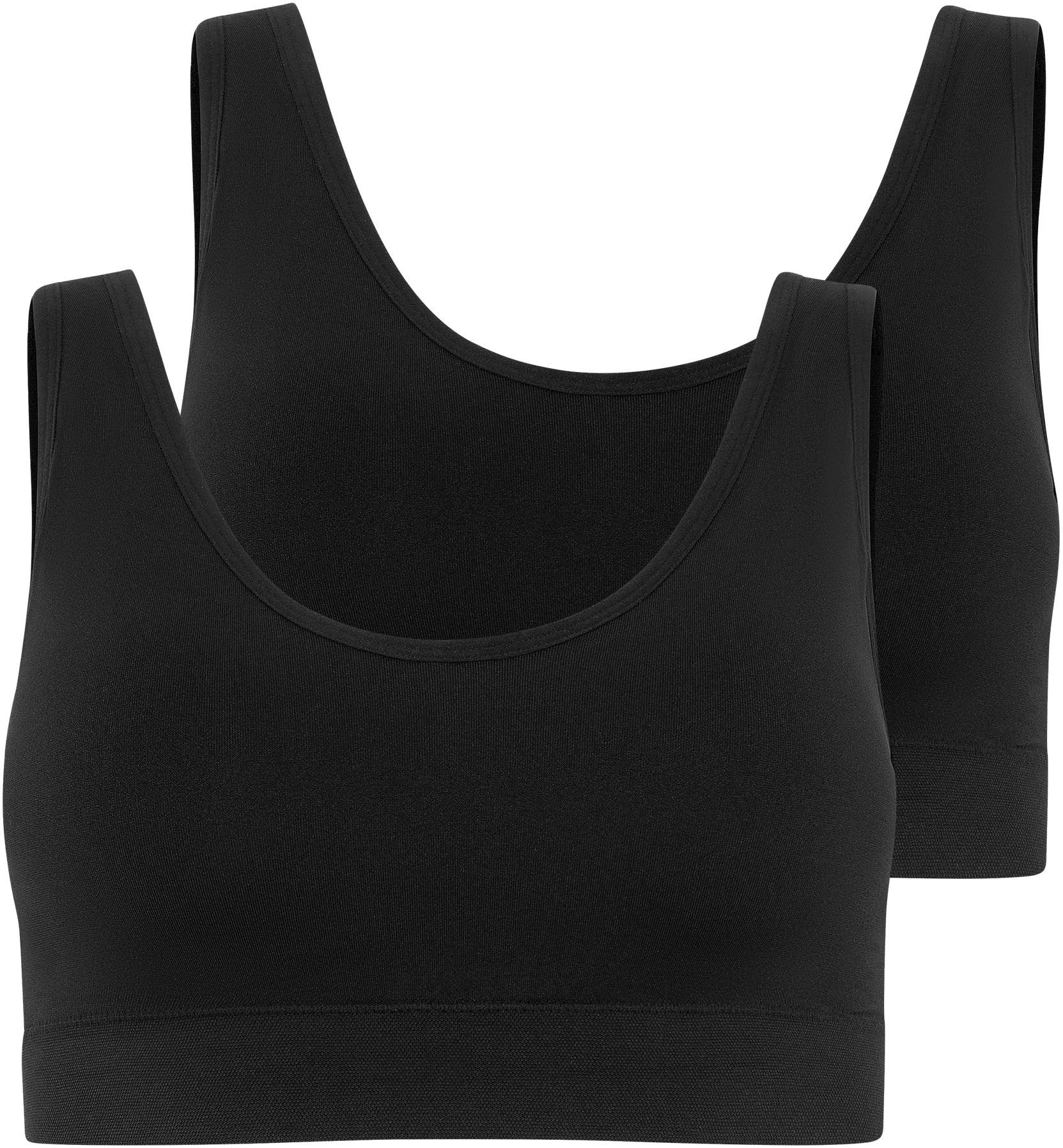 Jockey Bralette Back Smoothing Seamfree (2er Pack) weiche, eingenähte, drahtlos geformte Cups