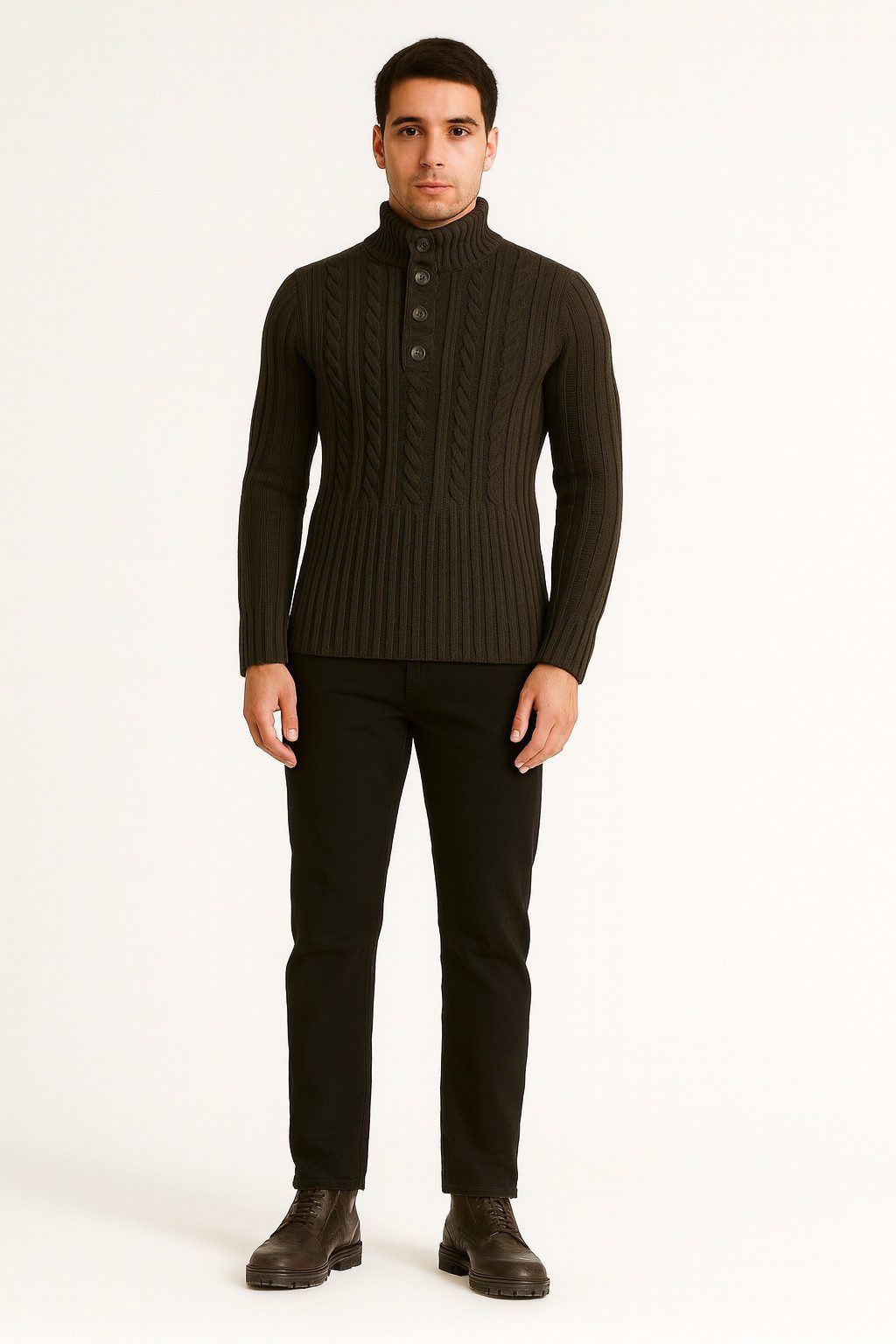 Banco Strickpullover Herren Pullover Winter Rollkragen günstig online kaufen