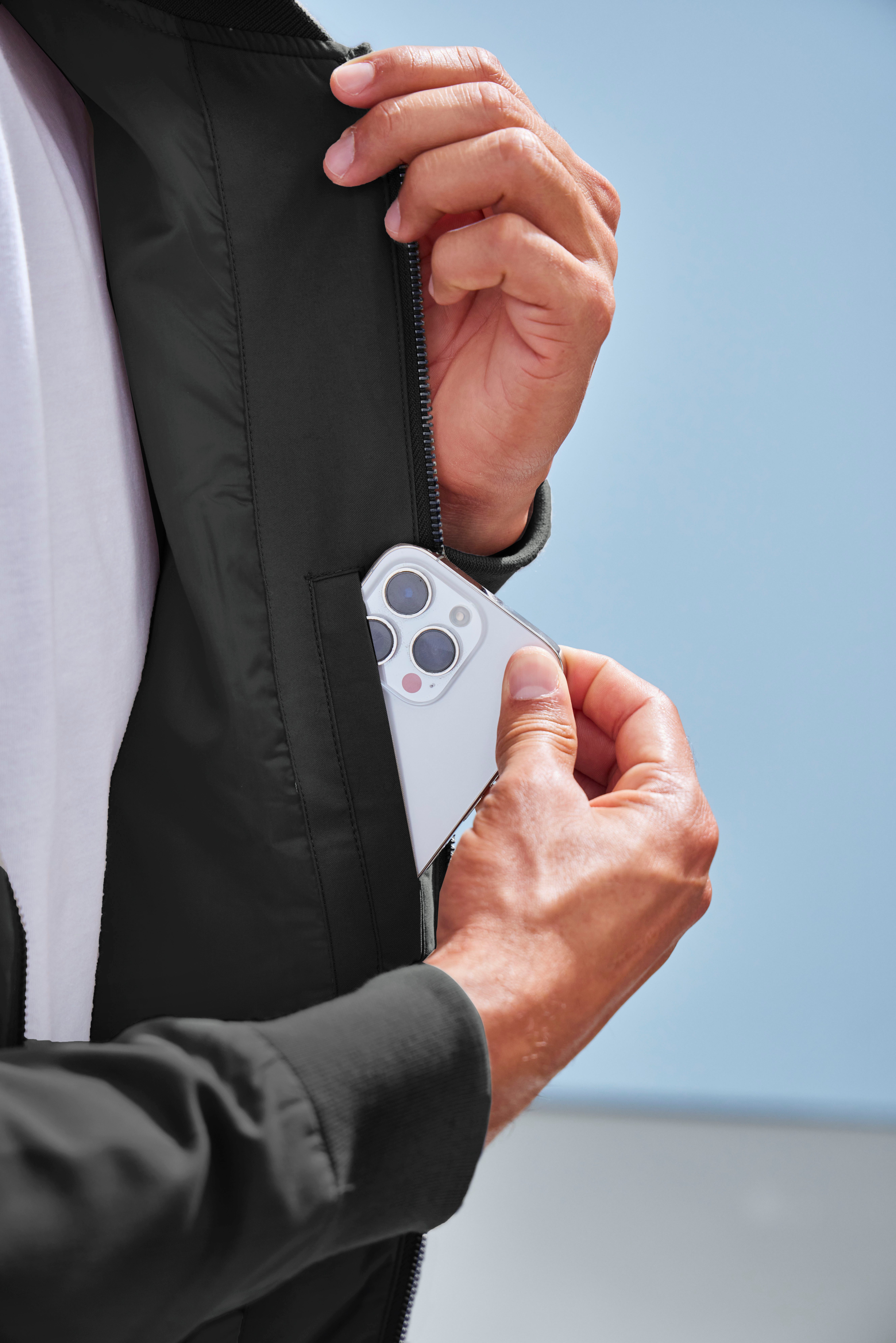 John Devin Bomberjacke / Blouson mit Rippkragen, Pilotenjacke / Übergangsjacke mit Innentasche, regular fit