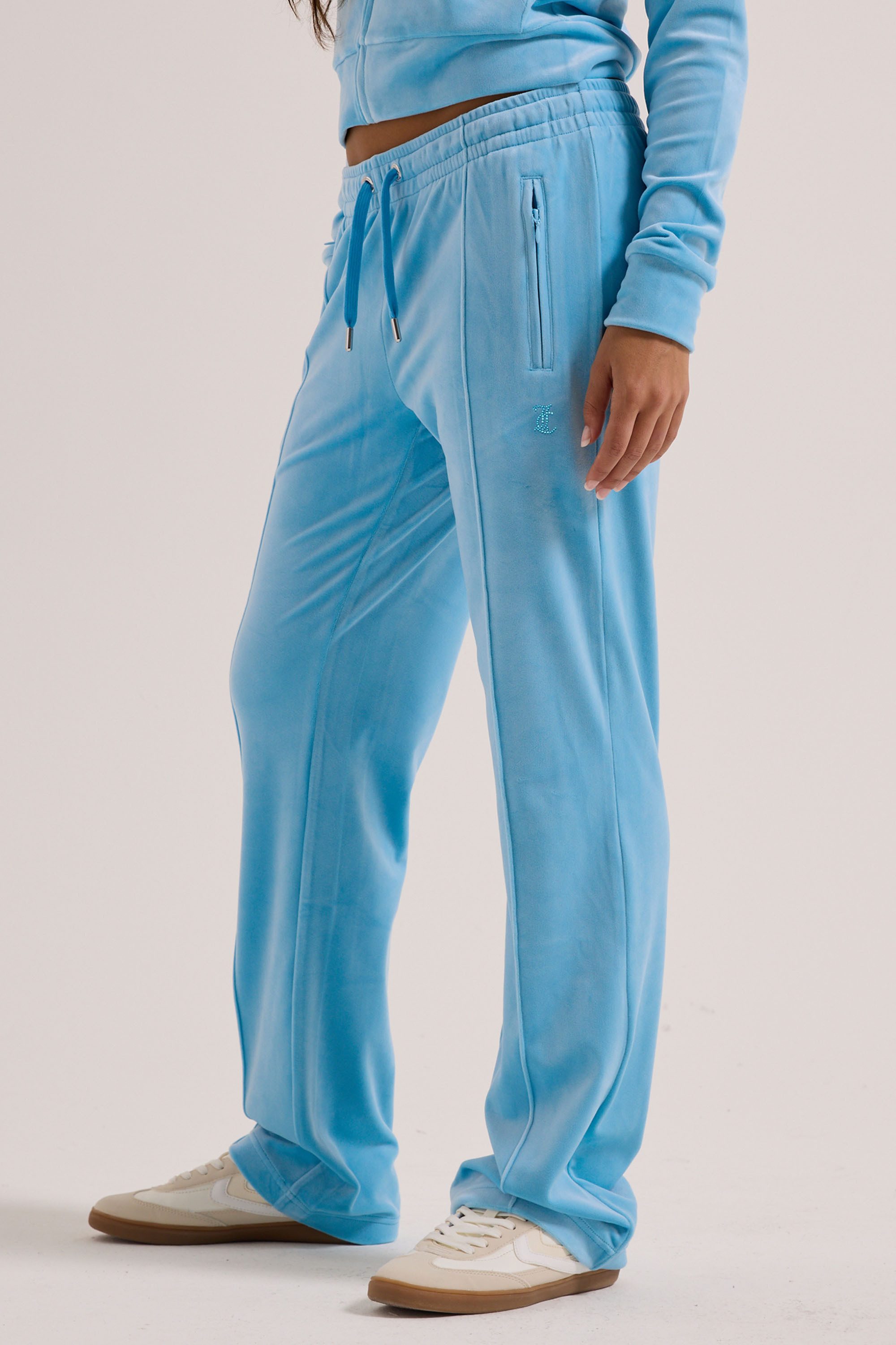 Juicy Couture Sweathose TINA COL OUT TRACKPANT Damen Trainingshose Damen, Sweathose, Velour, Jogginghose mit Glitzer, Sale – Bild 2 von 5