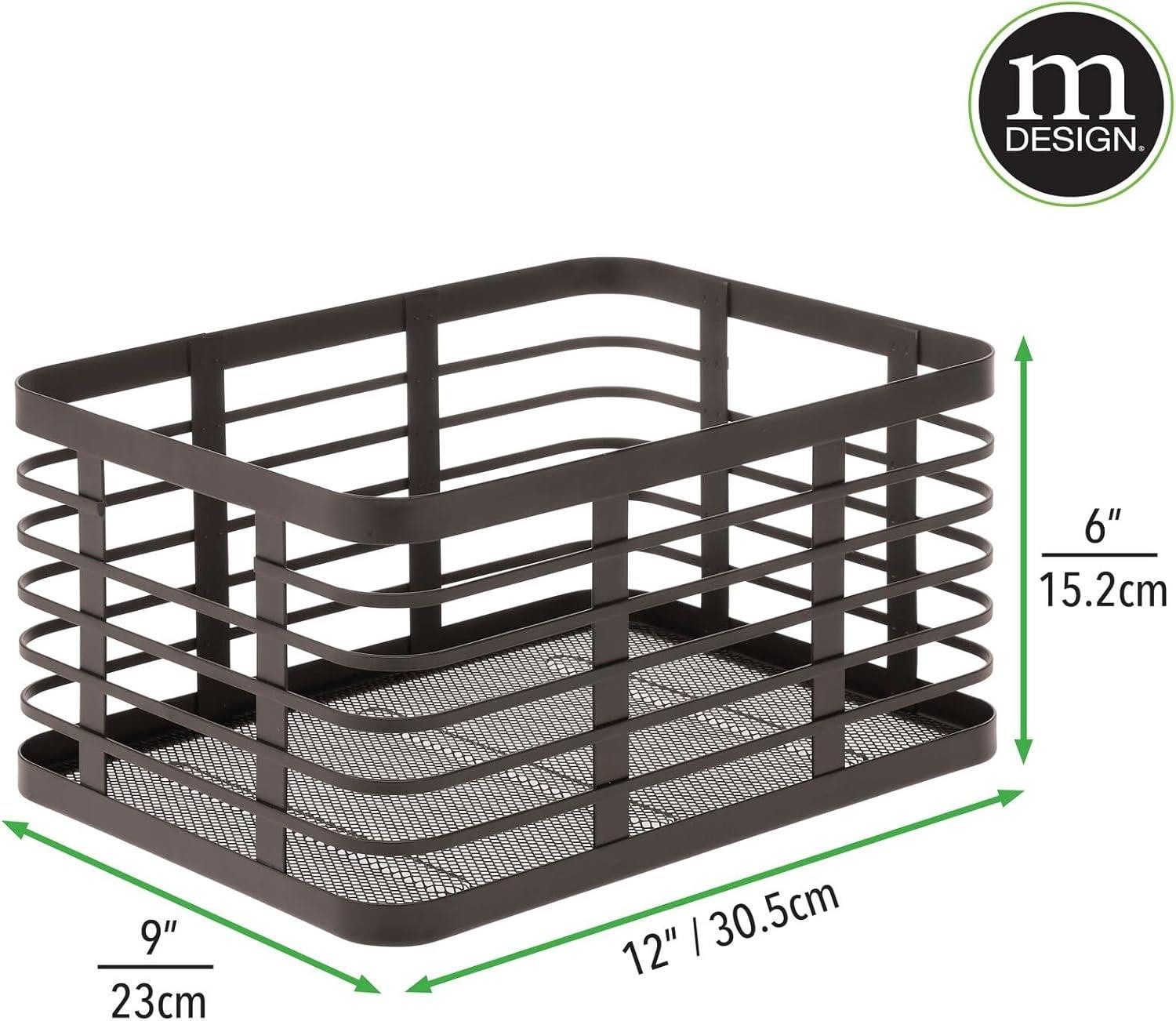 mDesign Aufbewahrungssystem mDesign Allzweckkorb Aufbewahrung Drahtkorb Organizer 6er-Set Metall