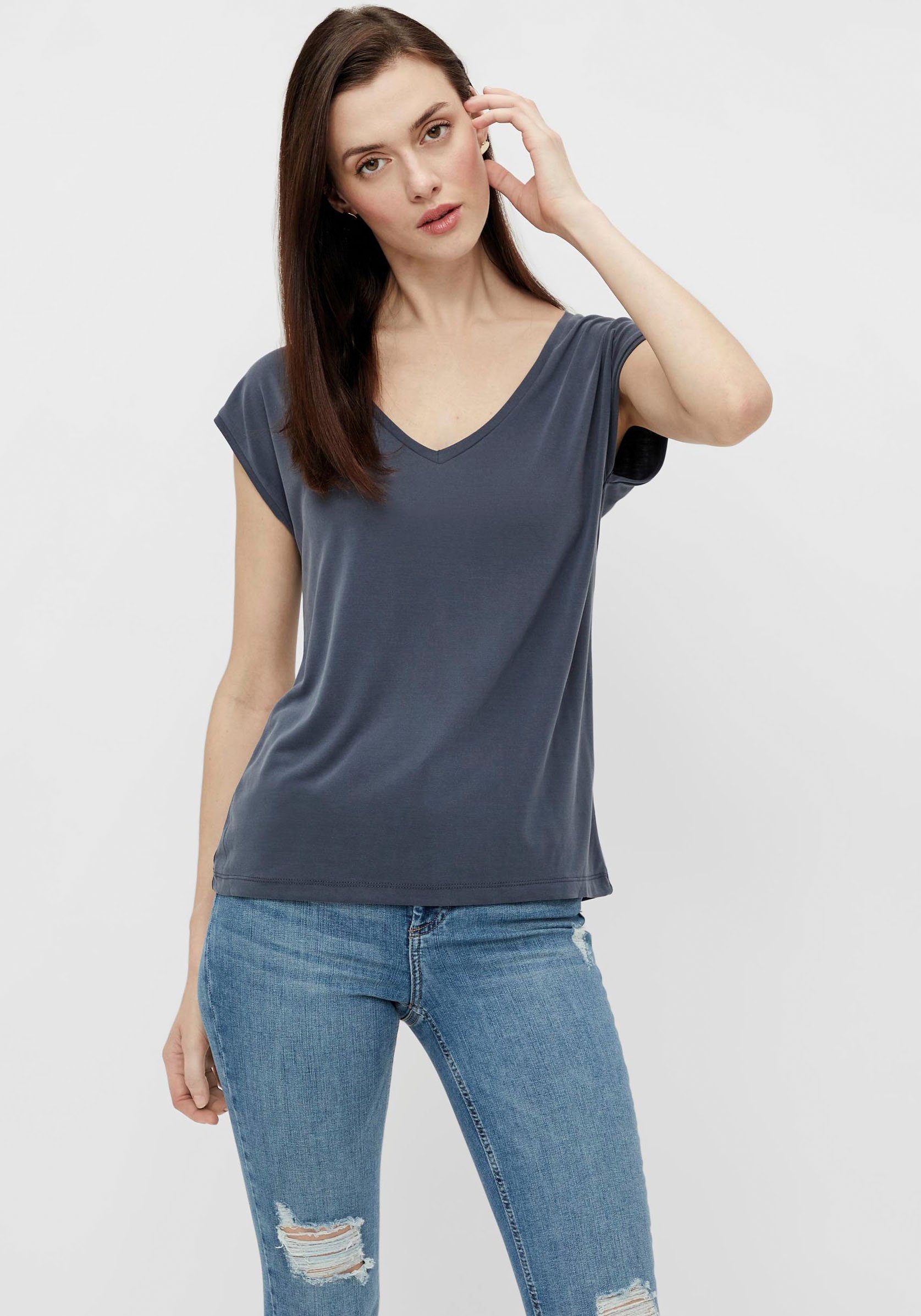 Ombre Blue Kurzarmshirt TEE PCKAMALA NOOS pieces BC