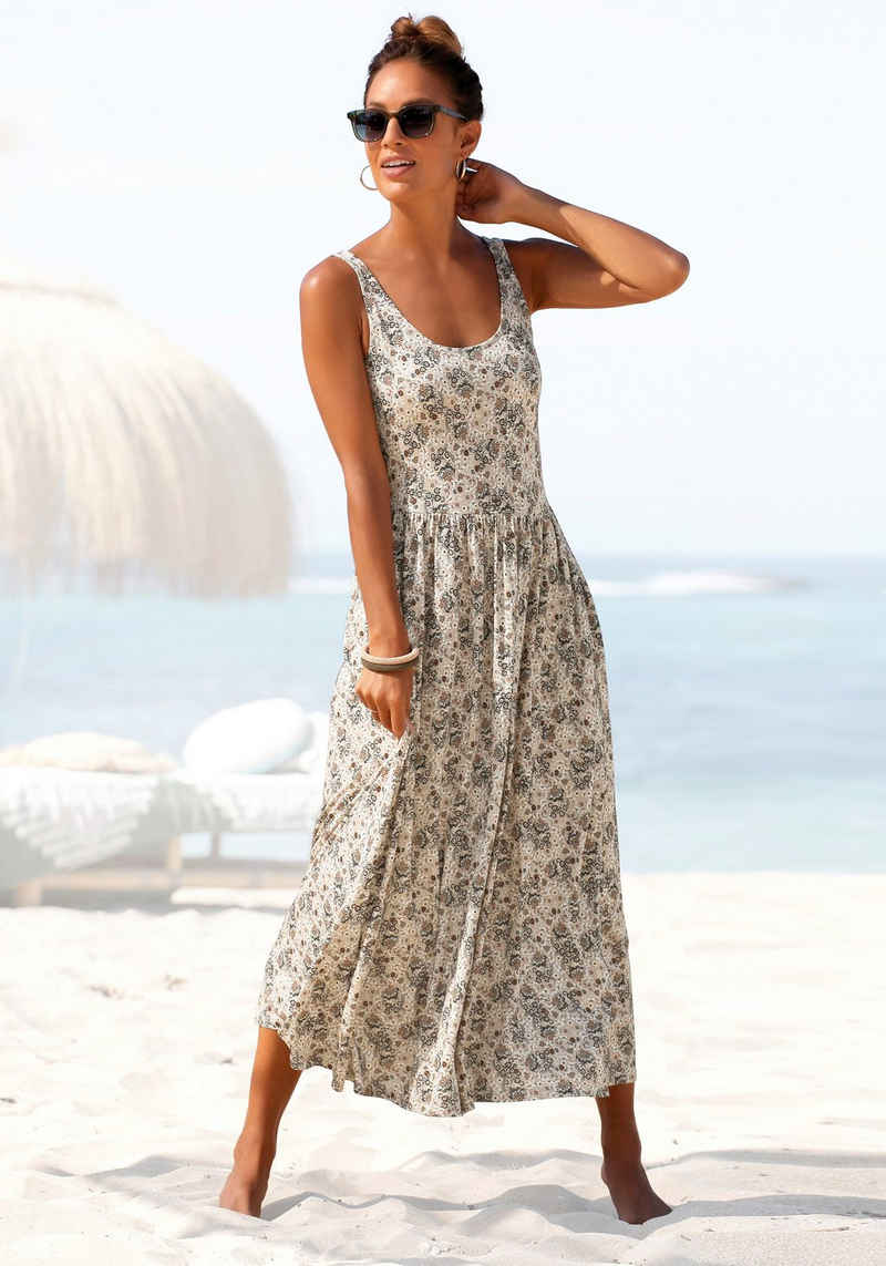 Vivance Midikleid mit Blümchenprint, luftiges Sommerkleid, Strandkleid