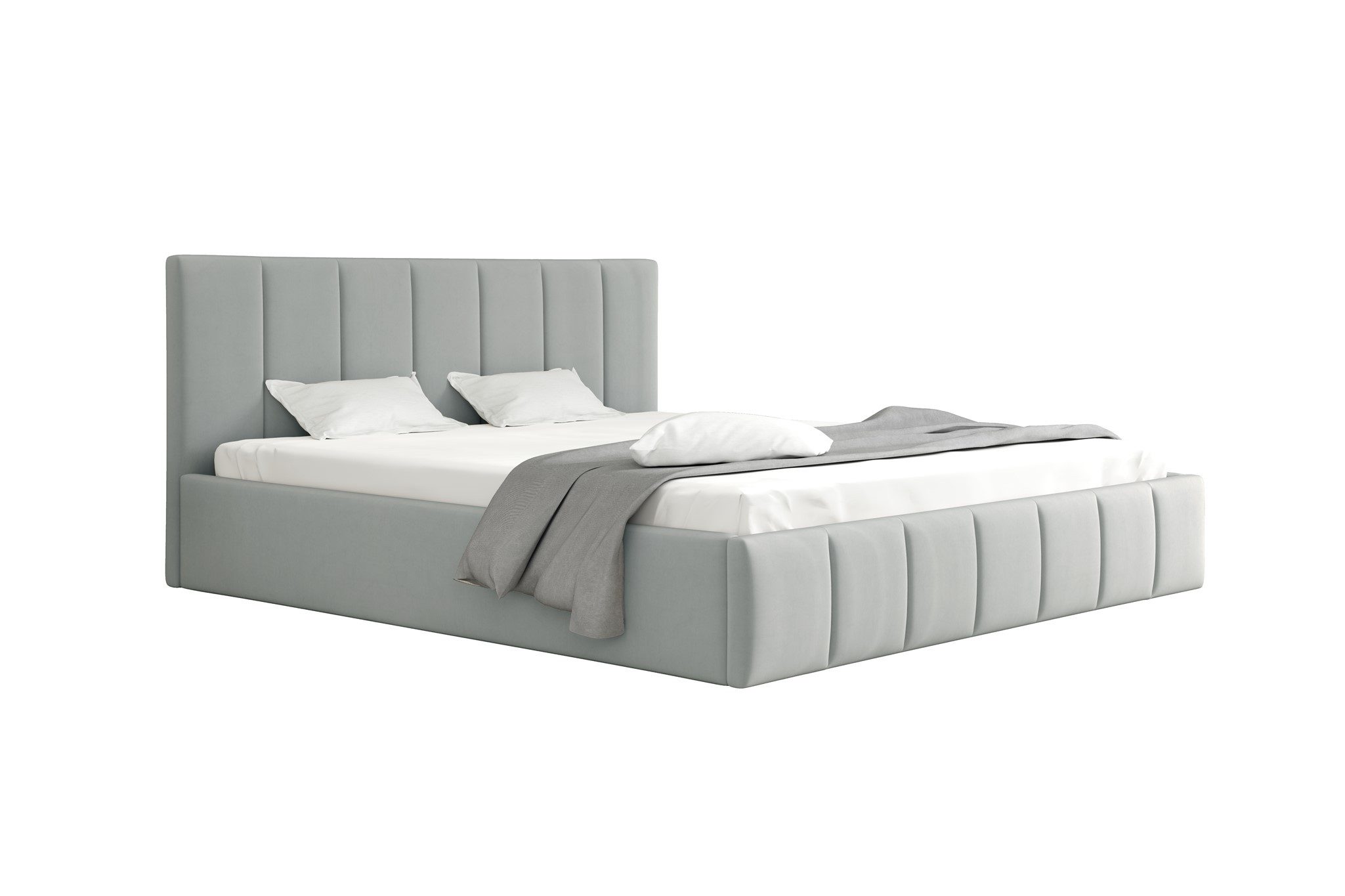 Fun Möbel Polsterbett Doppelbett DETROIT in Stoff (inkl. Bettkasten, inkl. Holzlattenrost), mit oder ohne Matratze