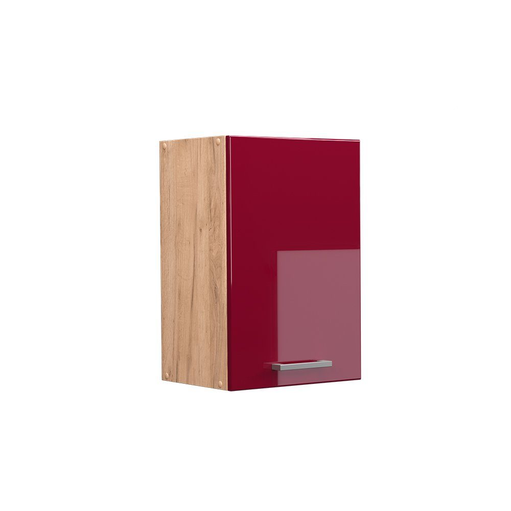 Vicco Hängeschrank R-Line, Bordeaux Hochglanz/Goldkraft Eiche, günstig online kaufen