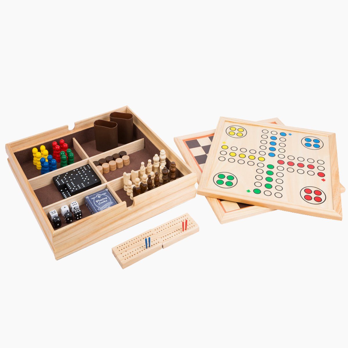 Small Foot Spielesammlung Spielesammlung 9 in 1, Spielesammlung, alle Spieleklassiker in einer Box