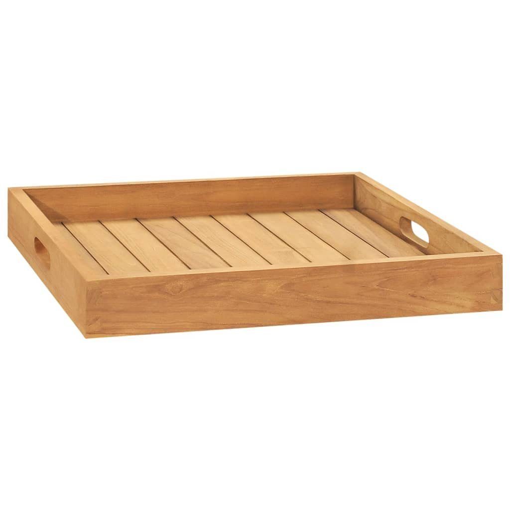 vidaXL Tablett Serviertablett 50x50 cm Massivholz Teak, Teak