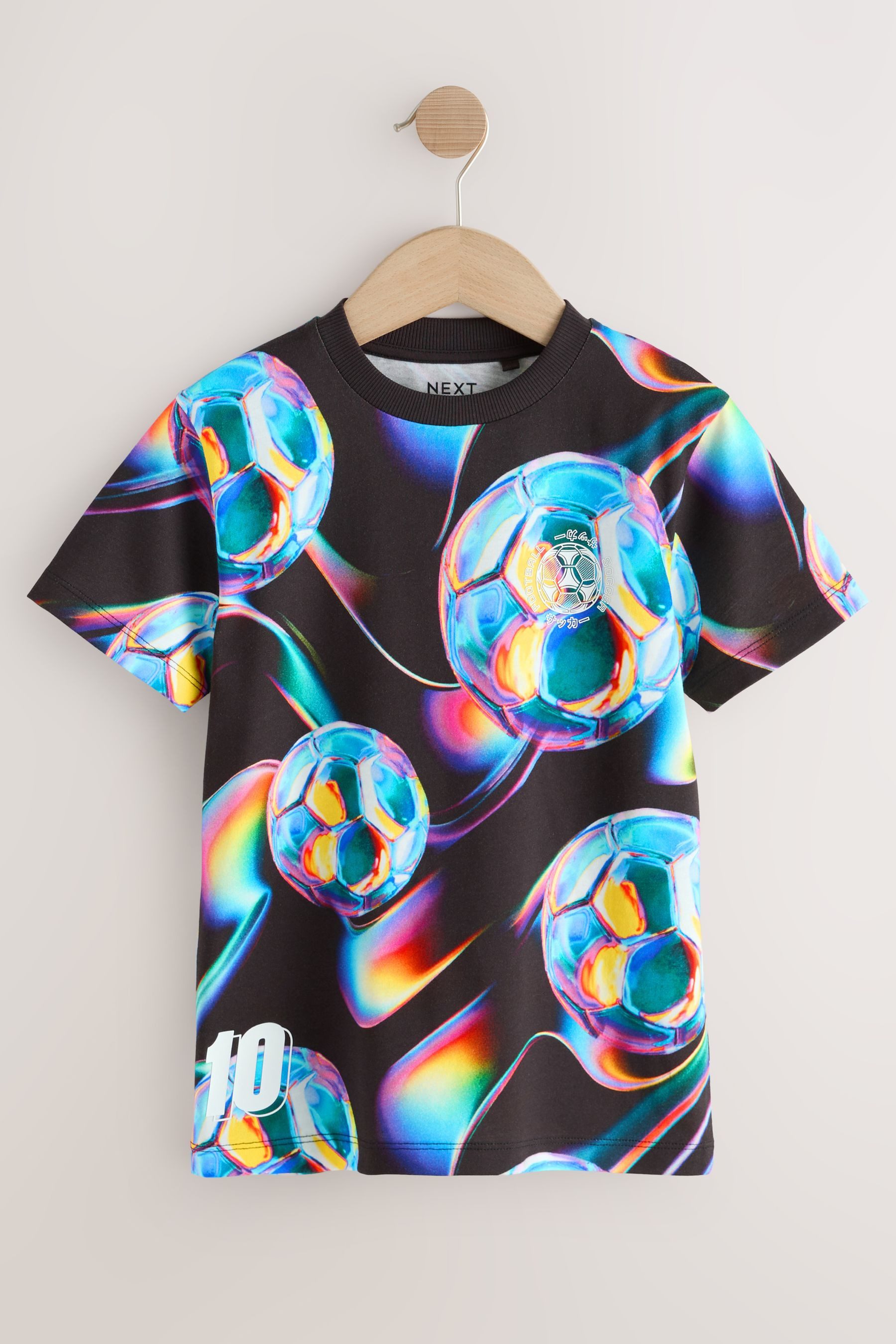 Next Print-Shirt T-Shirt mit Grafik, Fußball (1-tlg)