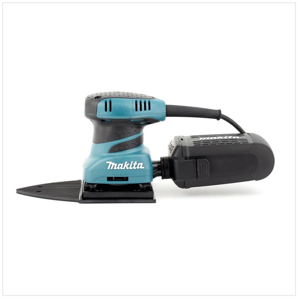 Makita Exzenterschleifer BO 4565 200 W Schwingschleifer inkl. Schleifpapier-Set 9-tlg. 219 x 1