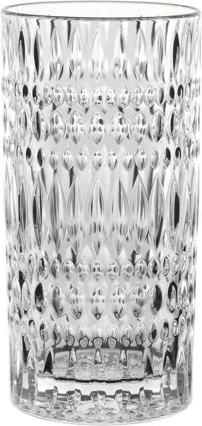Nachtmann Longdrinkglas Ethno, Kristallglas, Made in Germany, 422 ml, 4-teilig