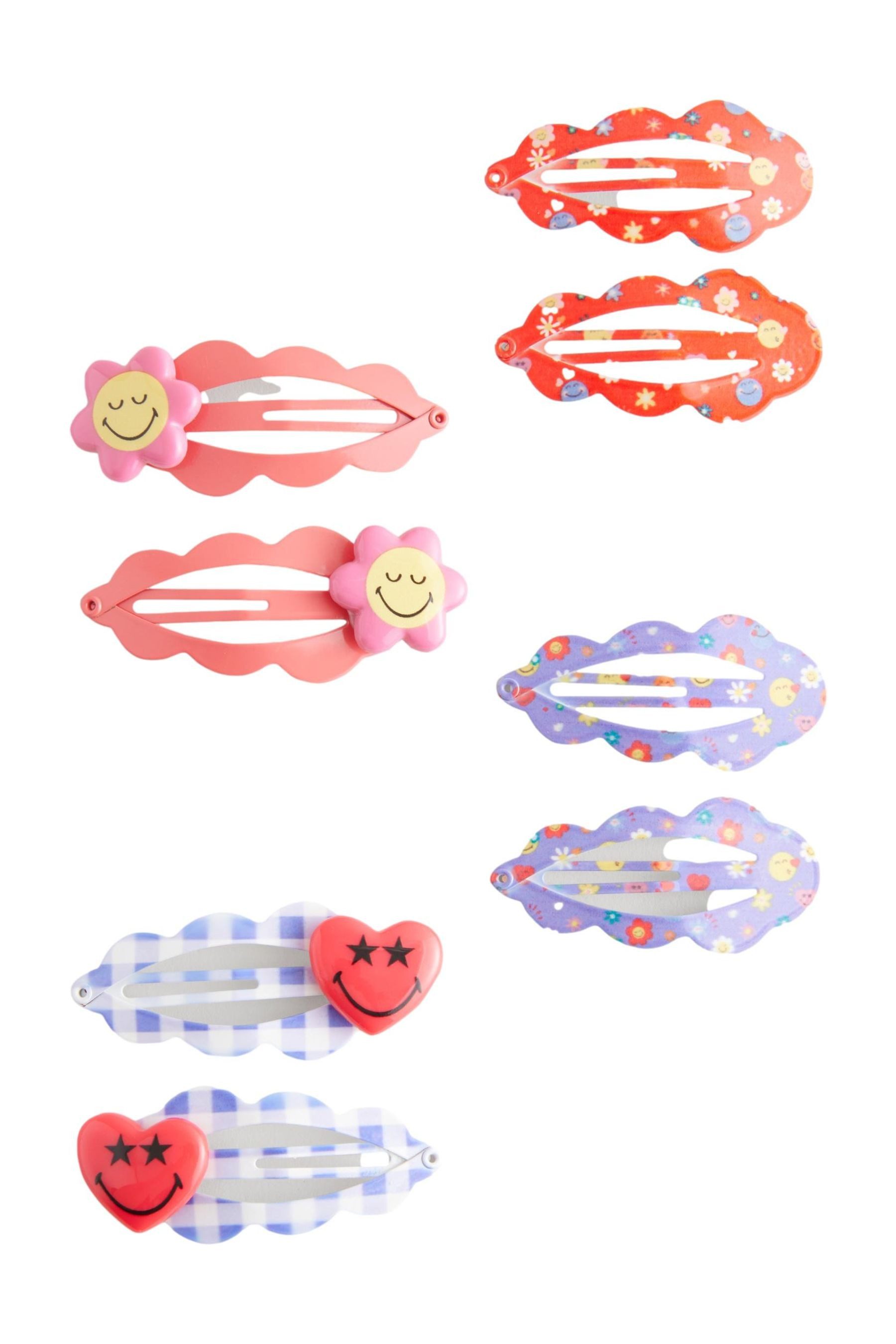 Haarspange 8 Clips, SmileyWorld