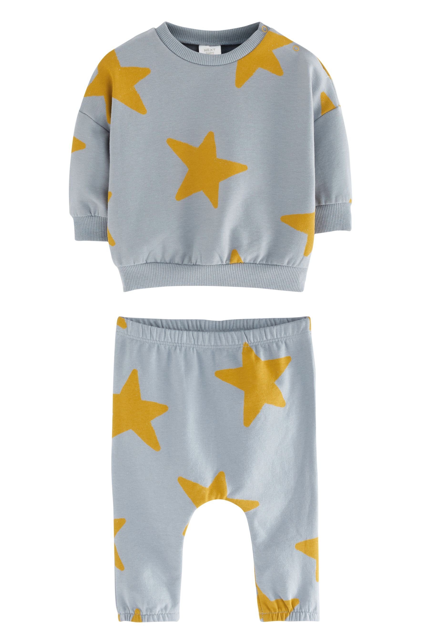 Sweatshirt Star mit und Sweatanzug Jogginghose (2-tlg) Blue 2-teiliges Next Baby-Set