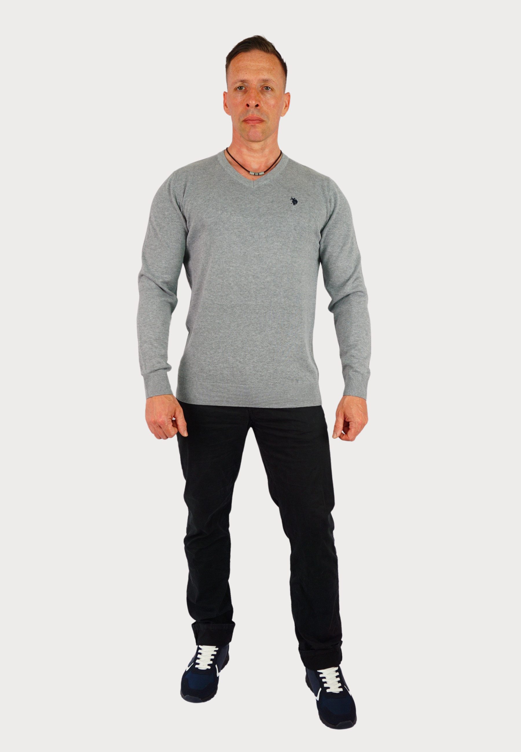 U.S. Polo Assn. Strickpullover Strickpullover Pullover V-Neck (1-tlg) günstig online kaufen