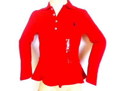 Polo Ralph Lauren Langarm-Poloshirt »Ralph Lauren Kinder Poloshirt, Polo Ralph Lauren Solid Raffungen Poloshirt Tops«