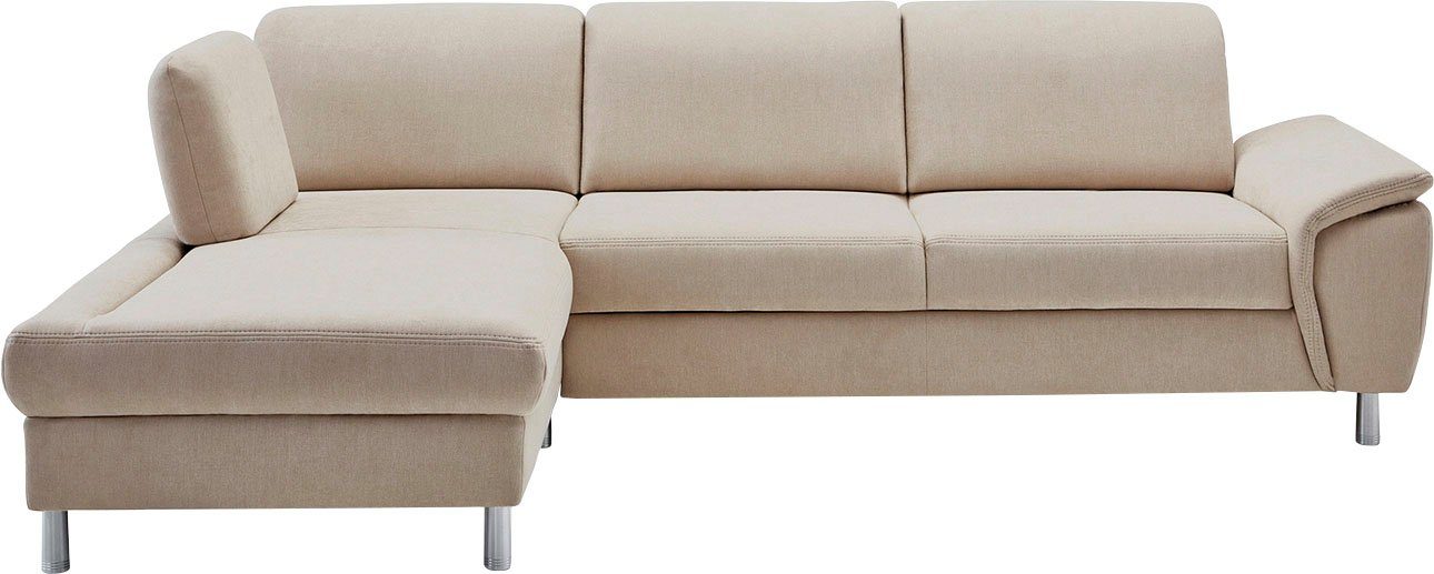 CALIZZA INTERIORS Ecksofa Jade, Kopfteilverstellung, Sitztiefenverstellung, wahlweise mit Bettfunktion | Ecksofas