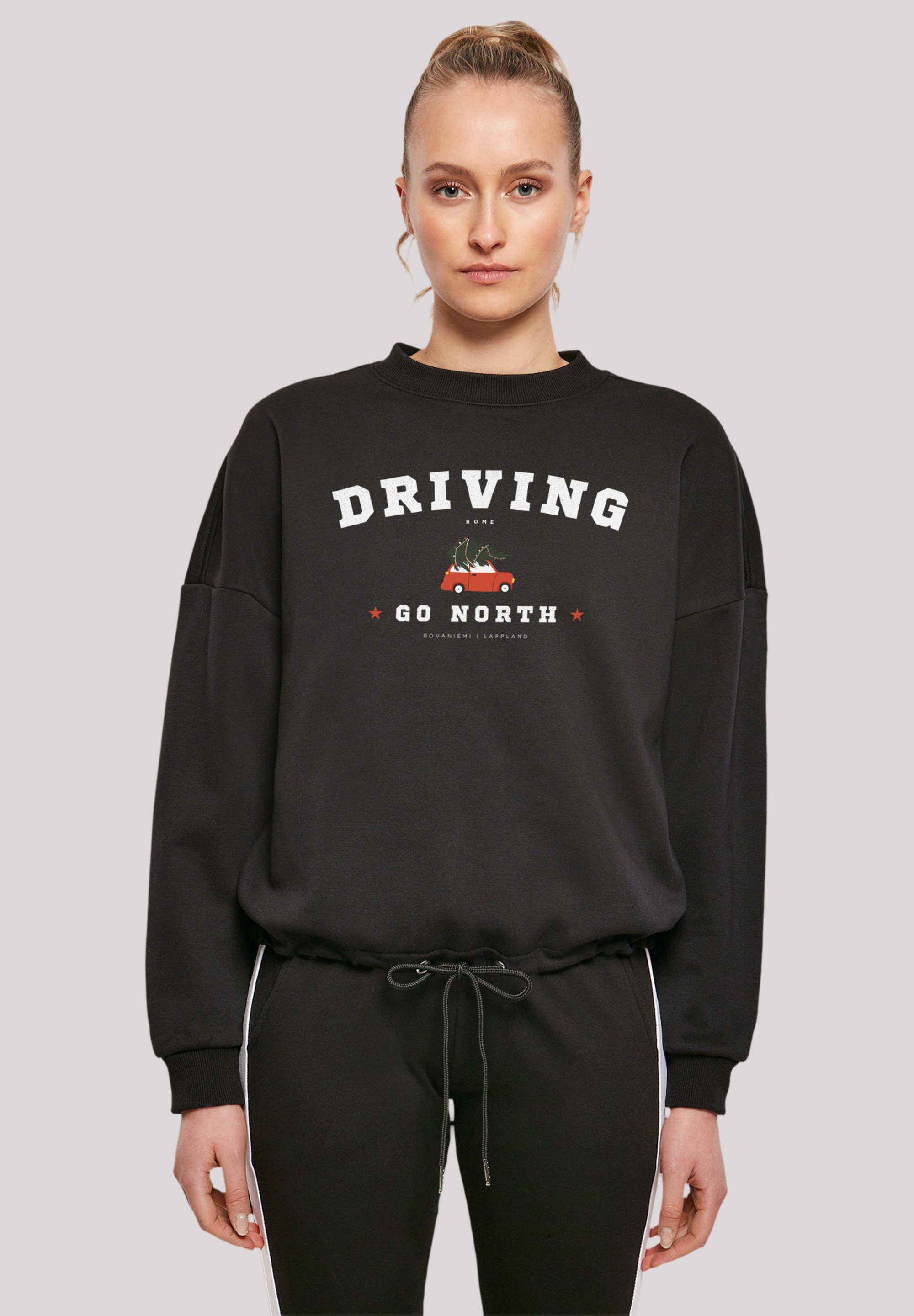 F4NT4STIC Sweatshirt Driving Home Weihnachten, Logo Geschenk, schwarz Weihnachten
