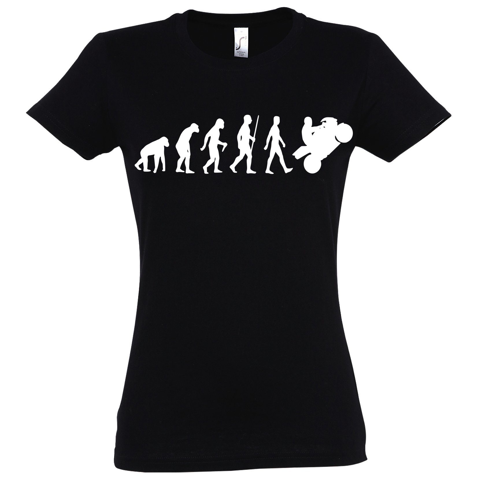 Youth Designz T-Shirt Evolution Motorrad Damen T-Shirt mit trendigem Motiv