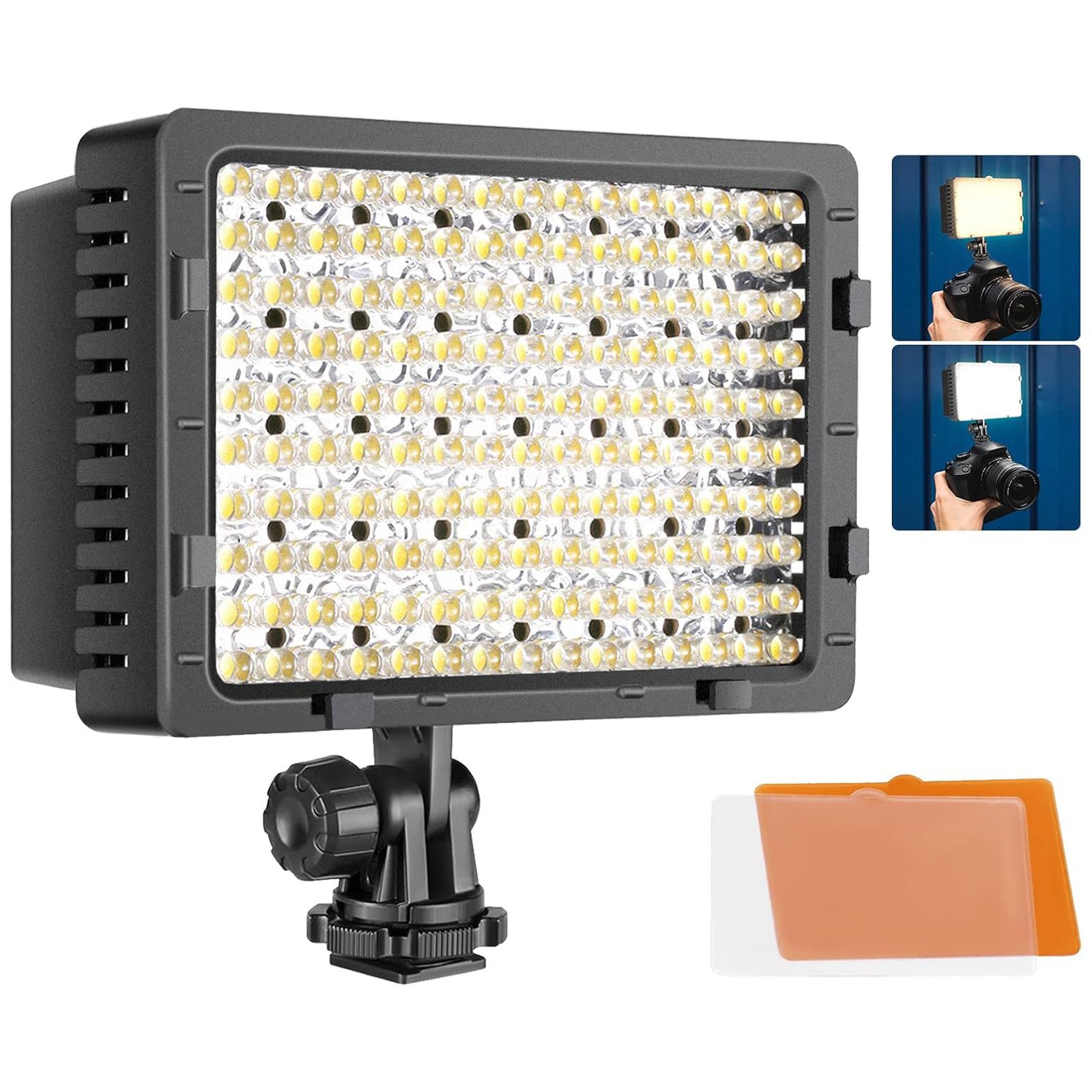 Neewer Videoleuchte CN-160 LED Videolicht, dimmbar, für DSLR/Camcorder, für Digital SLR Kameras