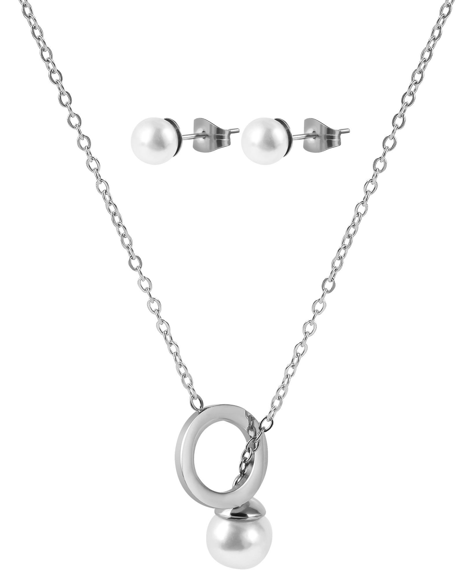 Schmuckset Edelstahl silber