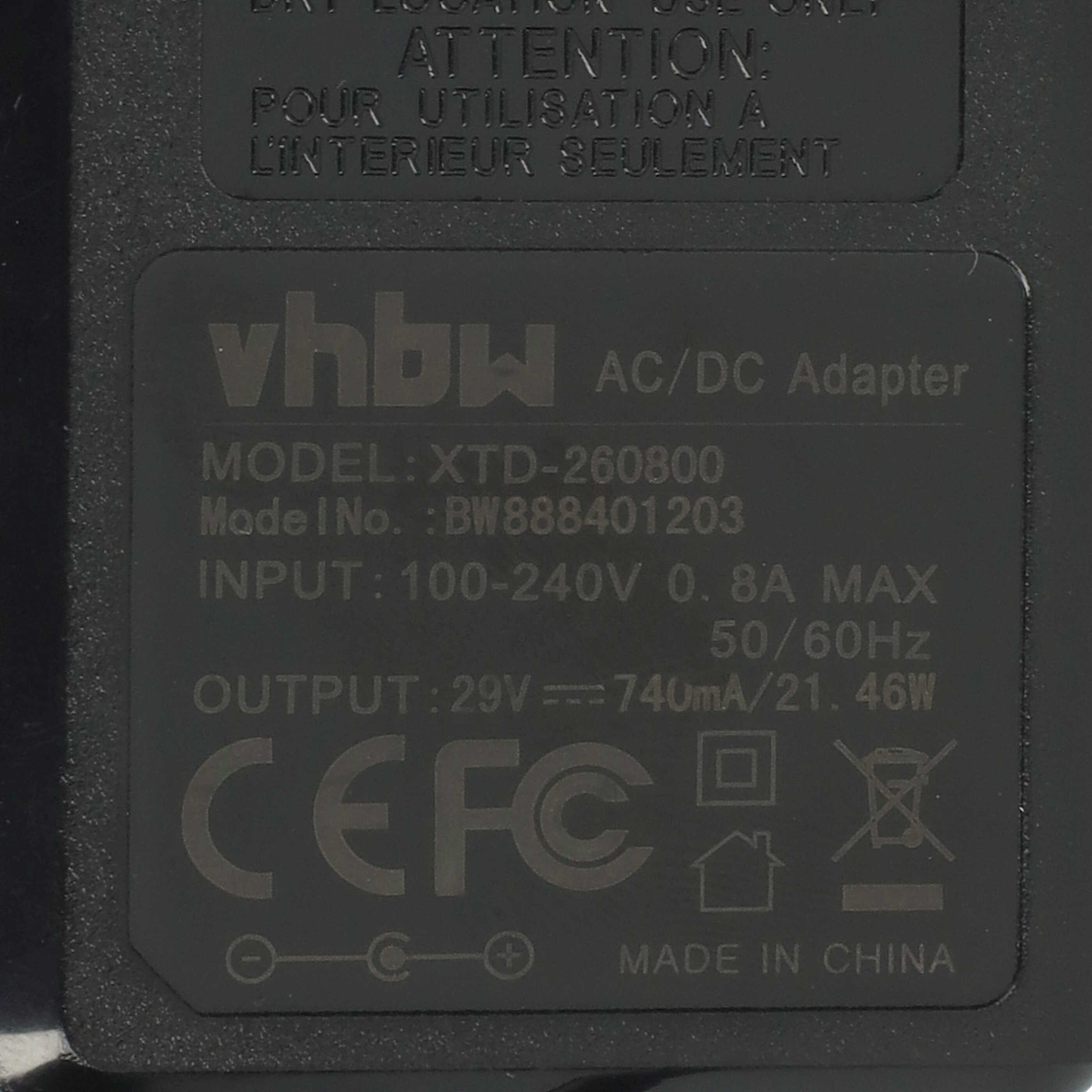 vhbw passend für Rowenta X-Force Flex RH967, RH9638WO, RH9639WO, 8.60, RH96 Schnelllade-Gerät (1-tlg., Hochwertiges Ladekabel zum sicheren, komfortablen Auflade – Bild 5 von 5