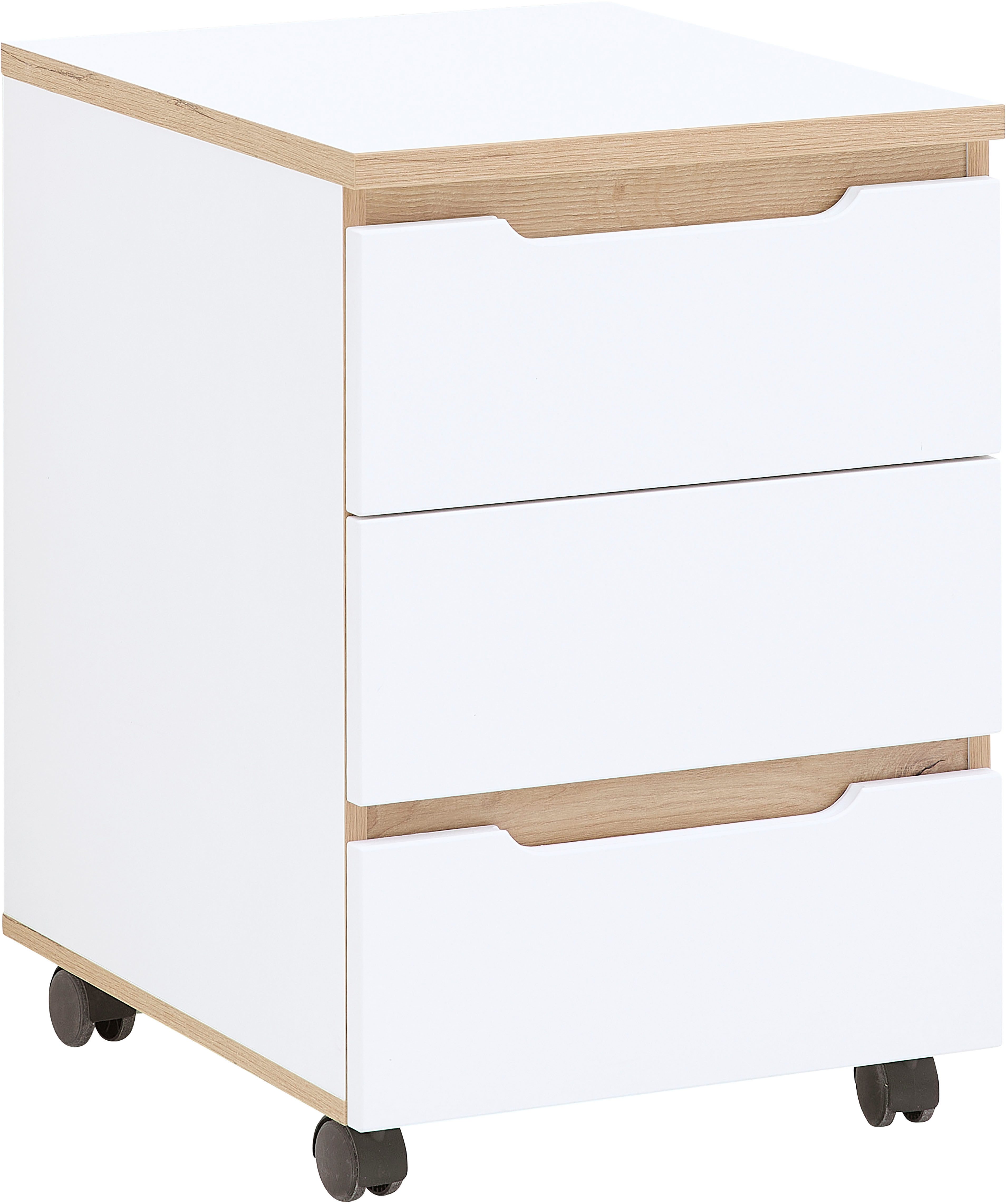 Innostyle Container Memphis Rollcontainer,45x66x55cm (B/H/T) (1-St) 3 Schubkästen, Soft-Close, ABS-Kantenschutz, 2 Rollen mit Bremse