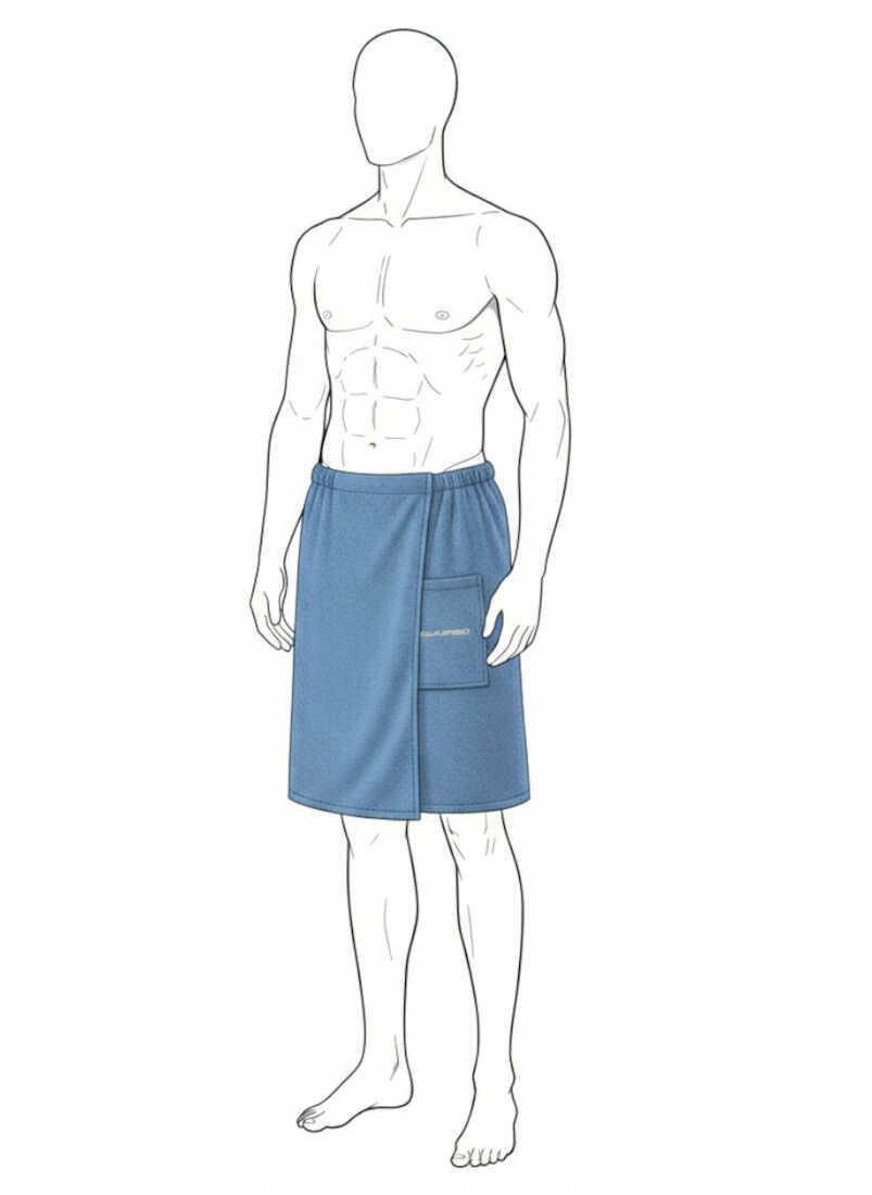 Aqua Speed Saunatuch für Herren Saunakilt Sauna Kilt Wickeltuch Wellness Spa, (Sauna Zubehör für Thermenbesuch Aufguss und Wellnessbereich), Schnell trocknend für regelmäßige Sauna und Thermenbesuche
