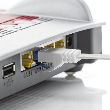 deleyCON deleyCON 20m CAT6 flaches Patchkabel Flachkabel Netzwerkkabel LAN LAN-Kabel