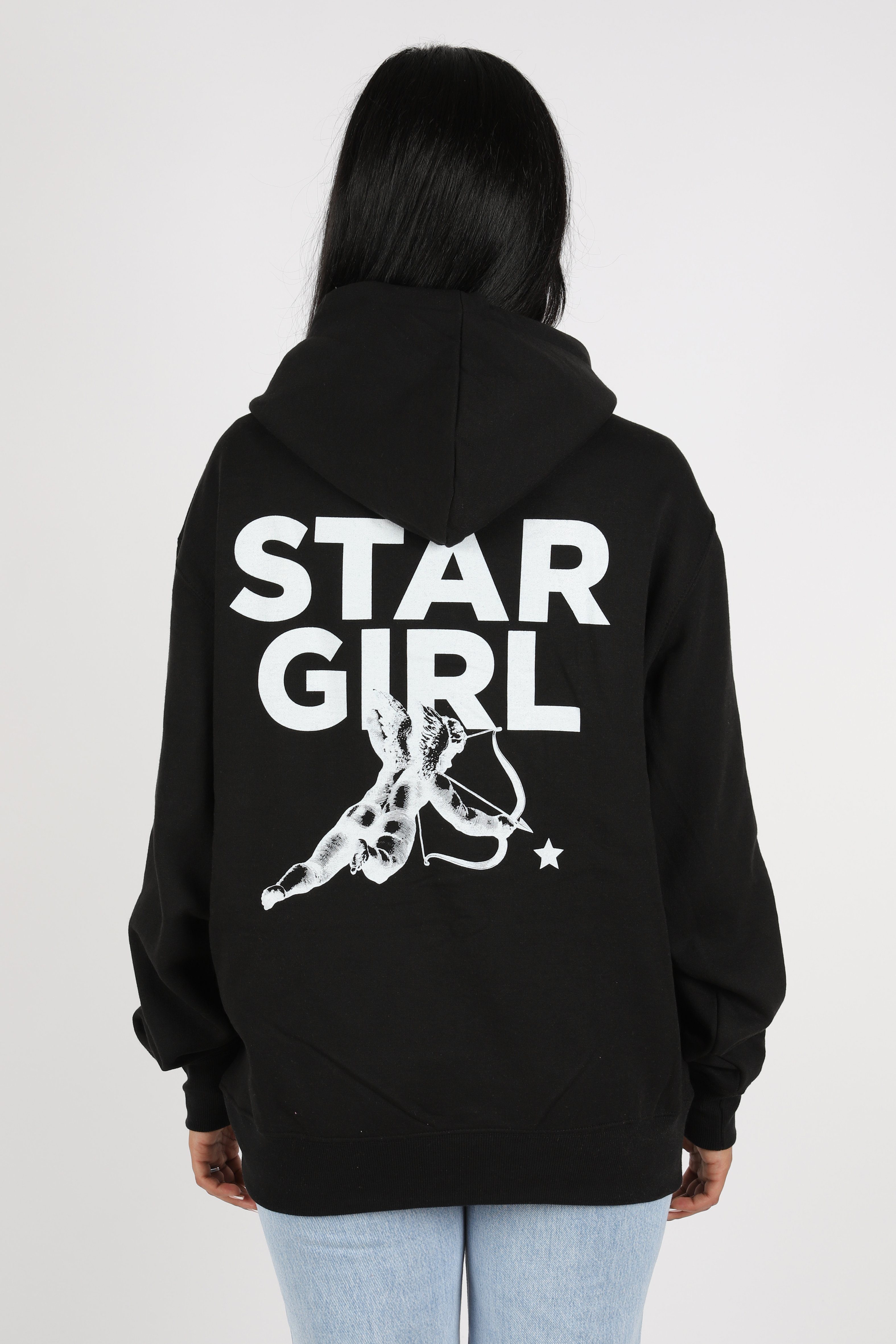 Worldclassca Hoodie Worldclassca Oversized Hoodie STAR GIRL Print Kapuzenpullover Washed