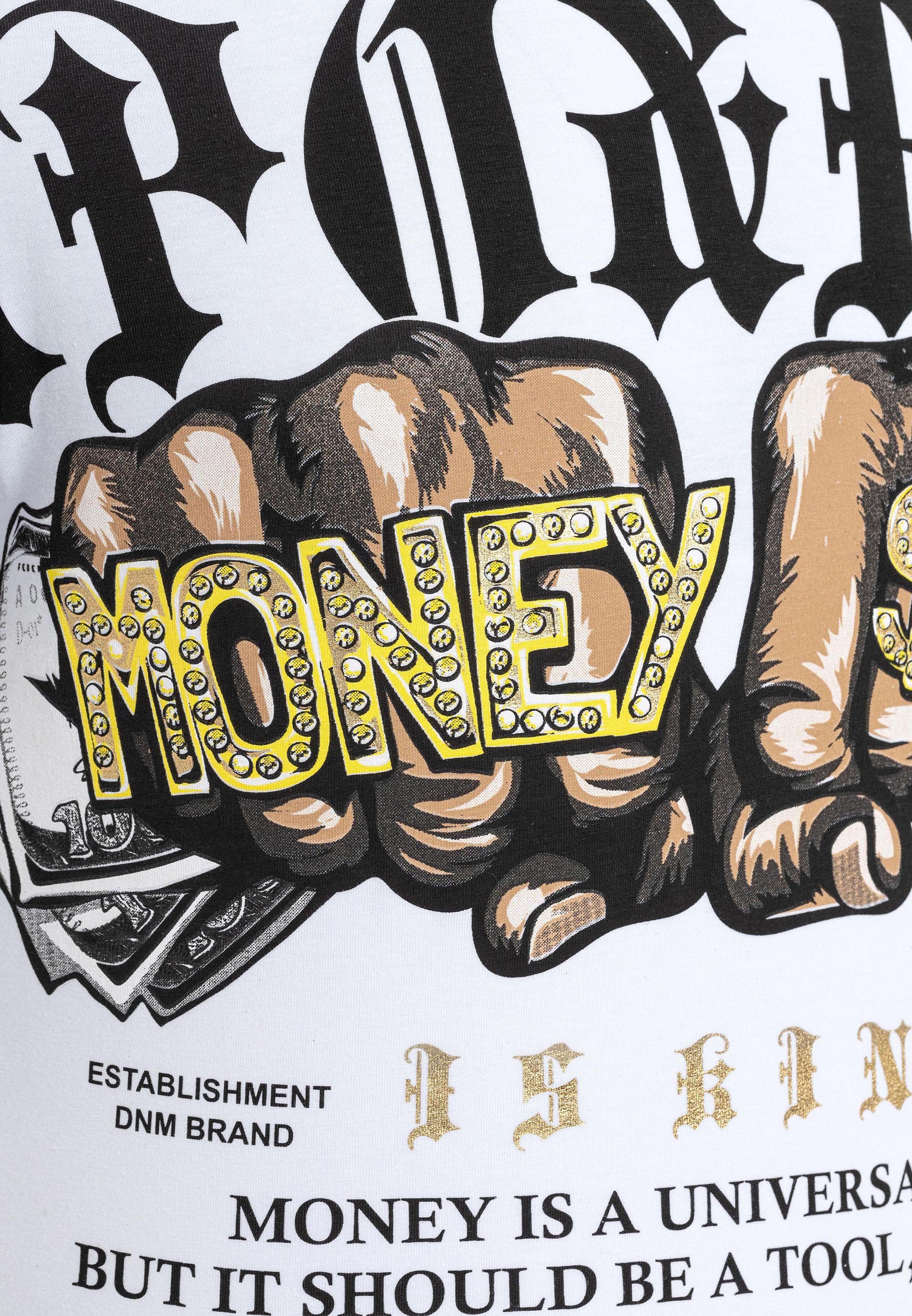 Cipo & Baxx T-Shirt Money-Frontprint mit weiß großem
