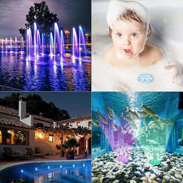 XDOVET LED Whirlpoolleuchte 4 Stück Unterwasser Licht,13 LED Poolbeleuchtung Unterwasser