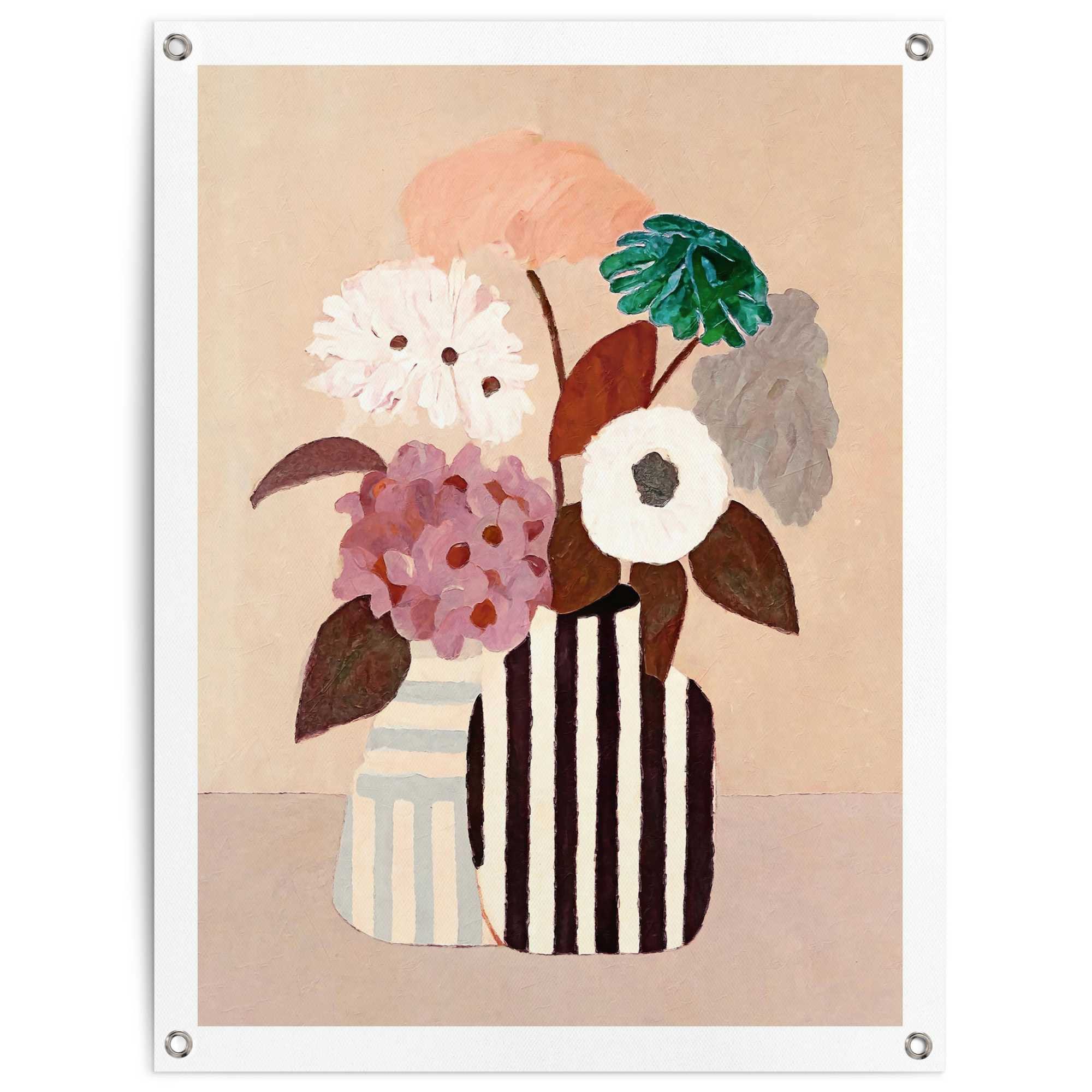Reinders! Poster Autumn Flowers, Garten - Mehrfarbig - Leinwand - Blumen und Pflanzen - 60x80 cm