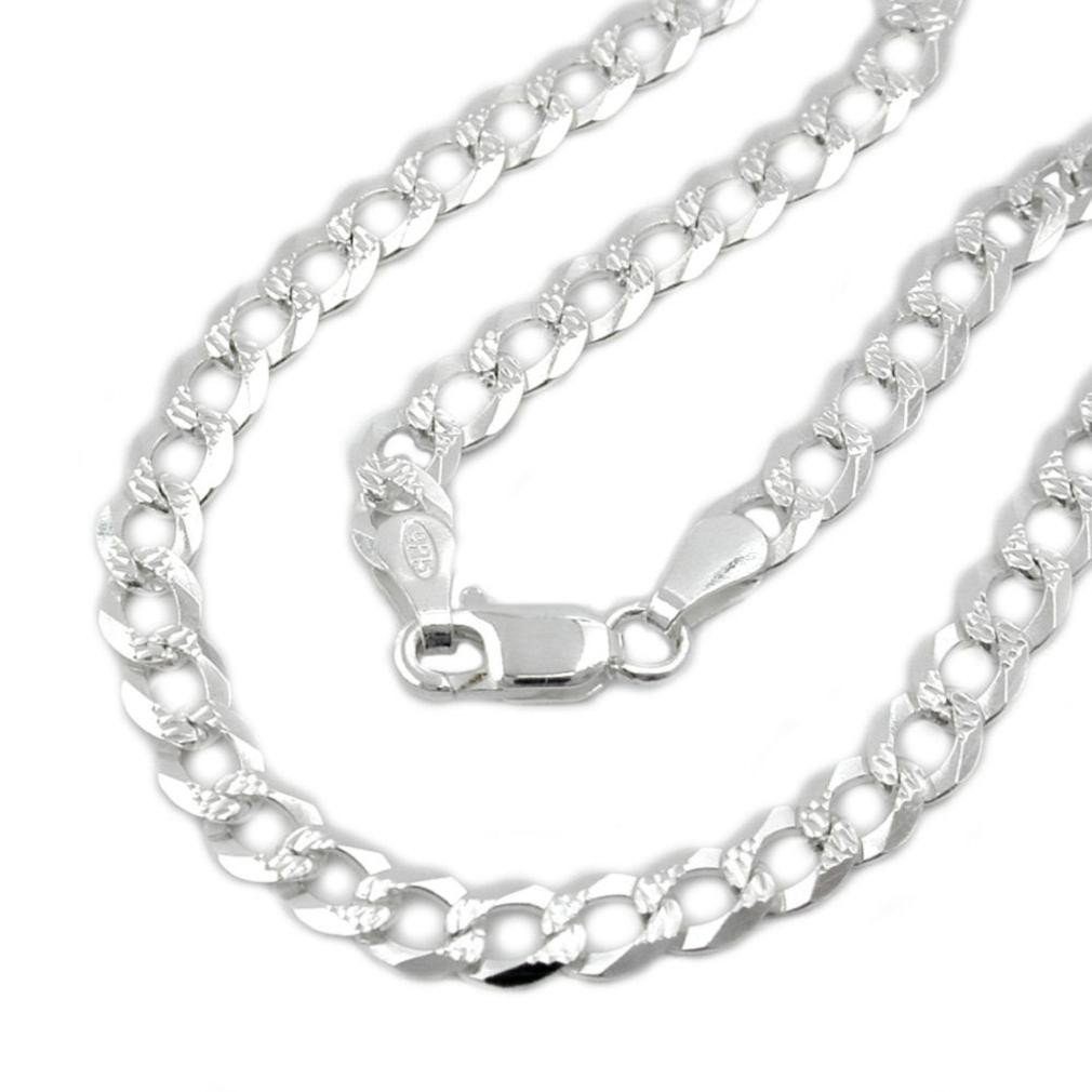 unbespielt Gliederarmband Armband 4,6 mm Panzerkette mit Muster 925 Silber 19 cm kl. Schmuckbox, Silberschmuck für Damen und Herren