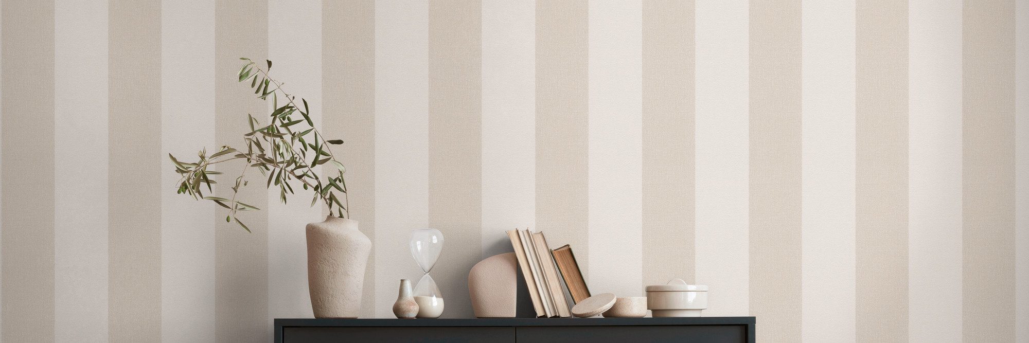 A.S. Création Vliestapete Pure Elegance Streifen Tapete Mustertapete gestreift Landhaus, strukturiert, matt, (1 St), Vliestapete minimalistisch für Schlafzimmer – Bild 5 von 5