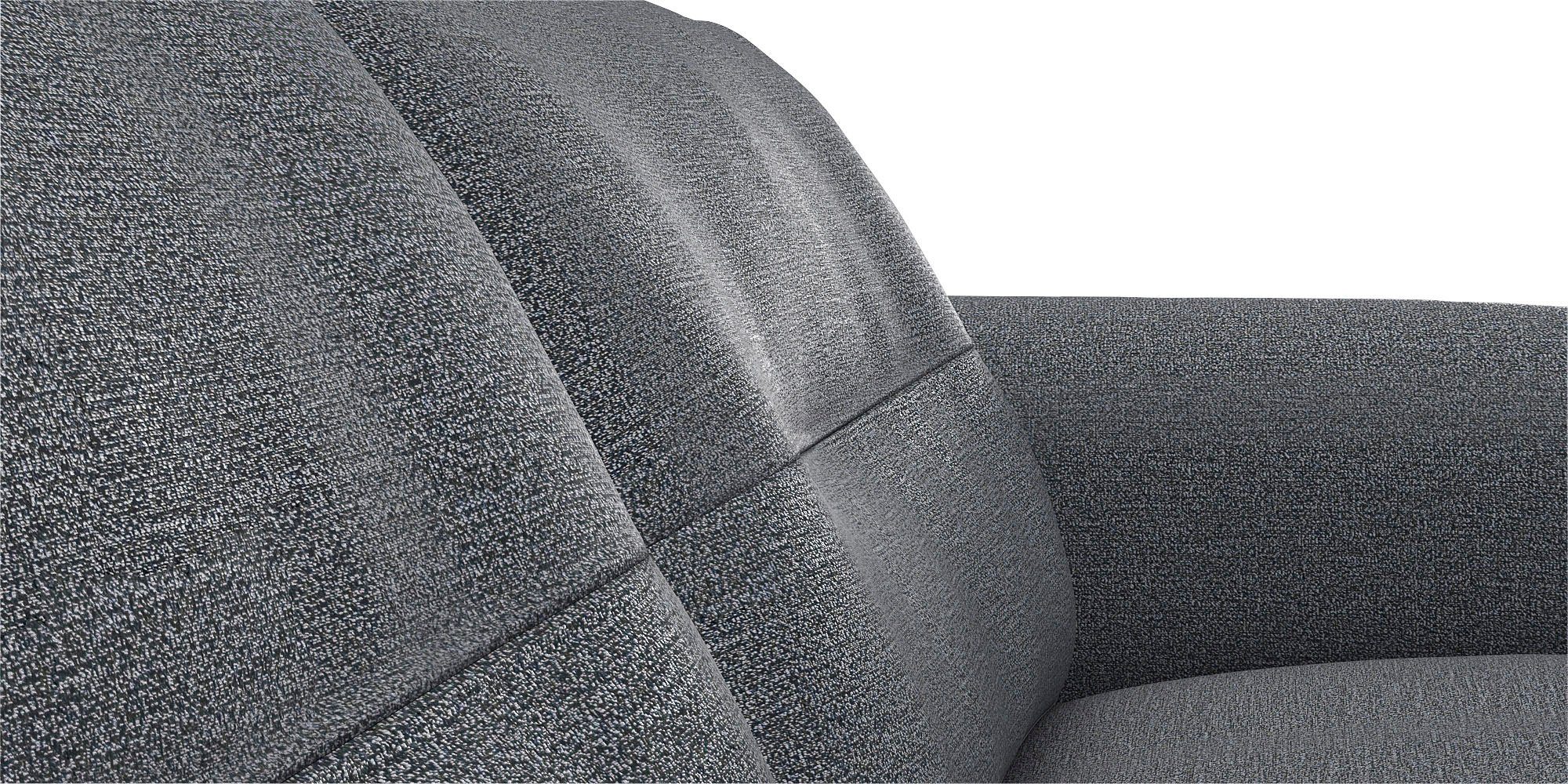 FLEXLUX 3-Sitzer Glow, Fuß Premium-Sitz: & Kaltschaum Arml. Federkern, schwarz Walnuss