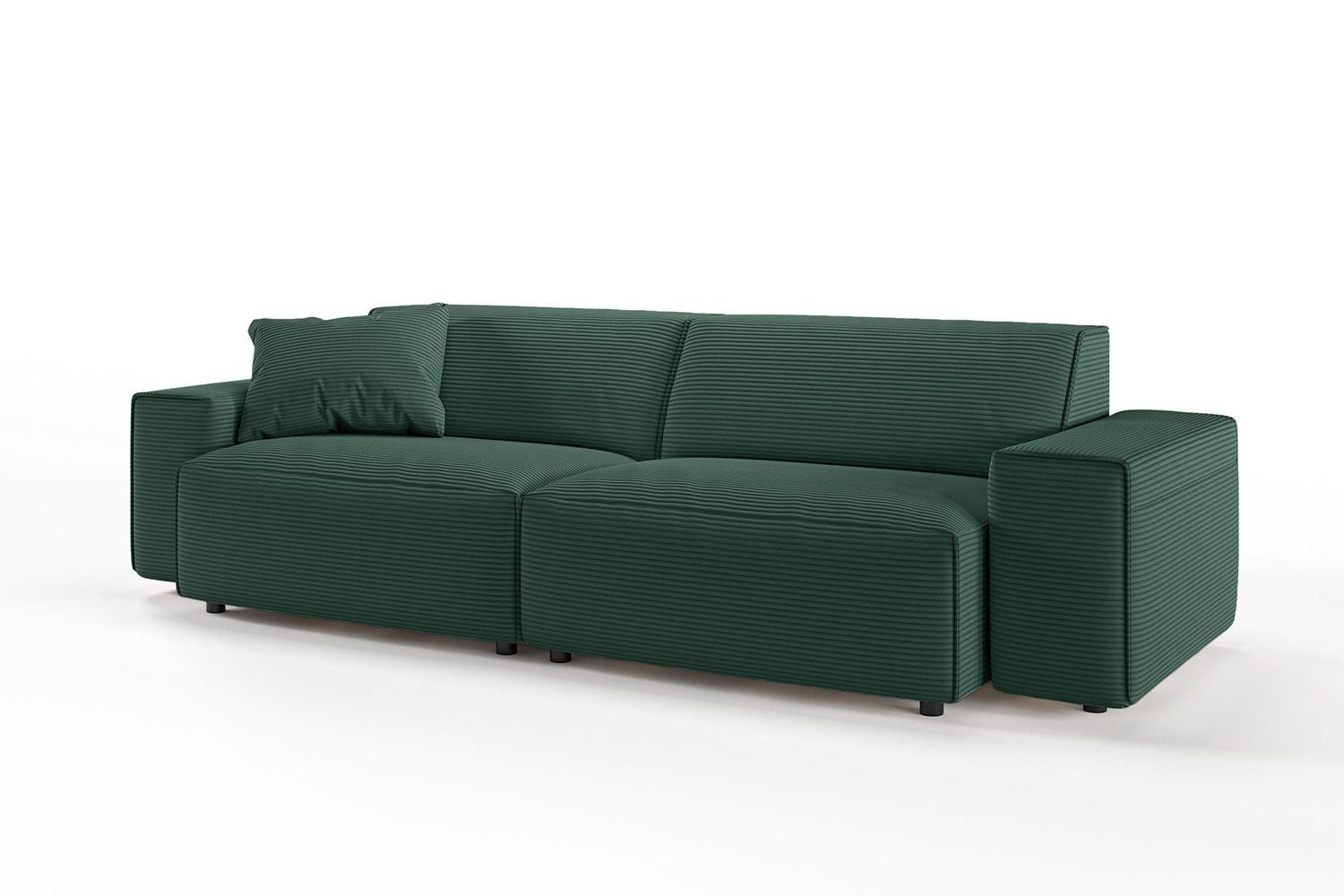 Cord versch. Farben 3-Sitzer smaragd Sofa | KAWOLA smaragd RANI,