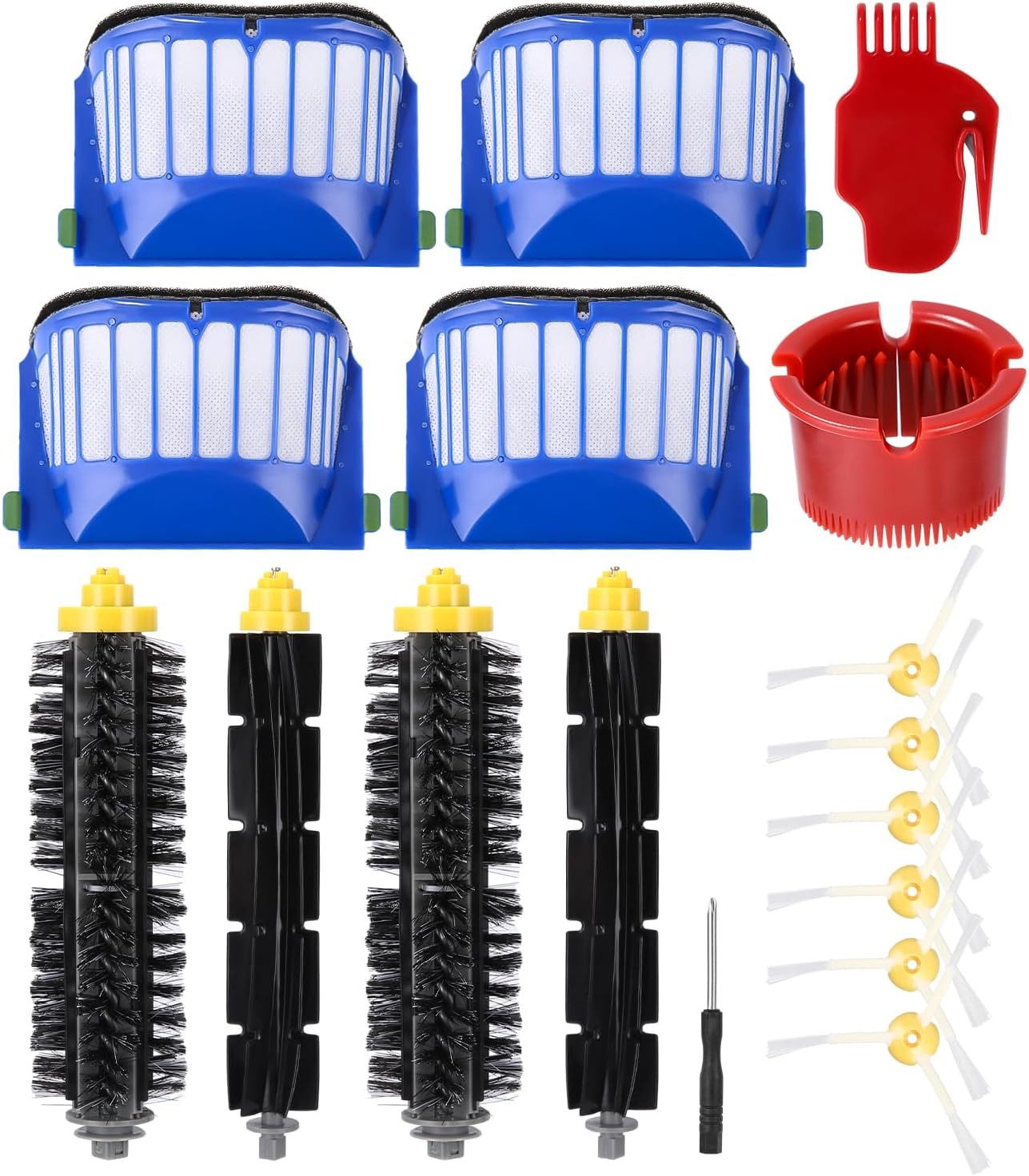 Saugroboter Zubehör-Set Ersatzbürsten für iRobot Roomba 600 Serie Filter,Filter 1Teiliges Set