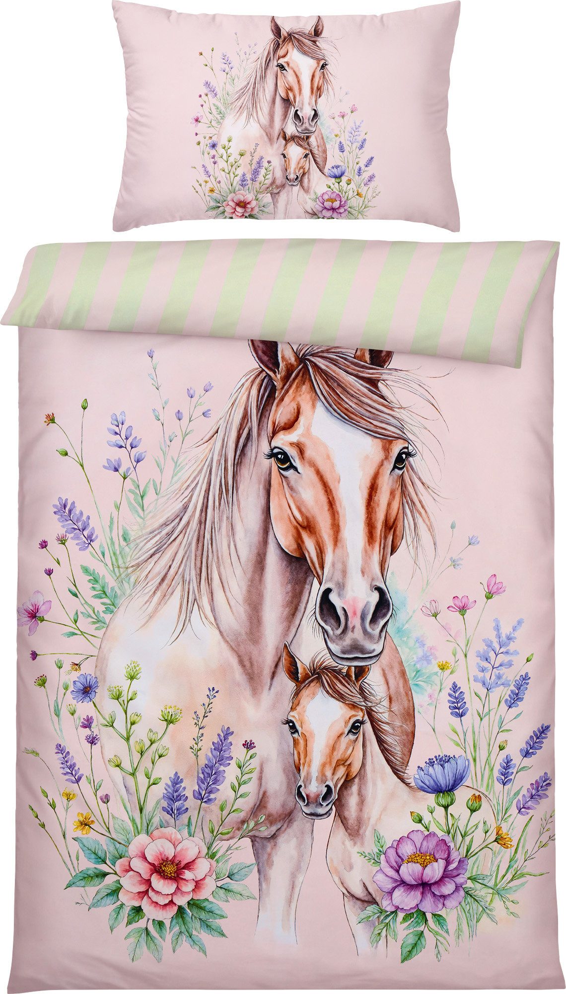REDBEST Kinderbettwäsche Kinder-Wendebettwäsche, Polyester, Microfaser Tiermotive