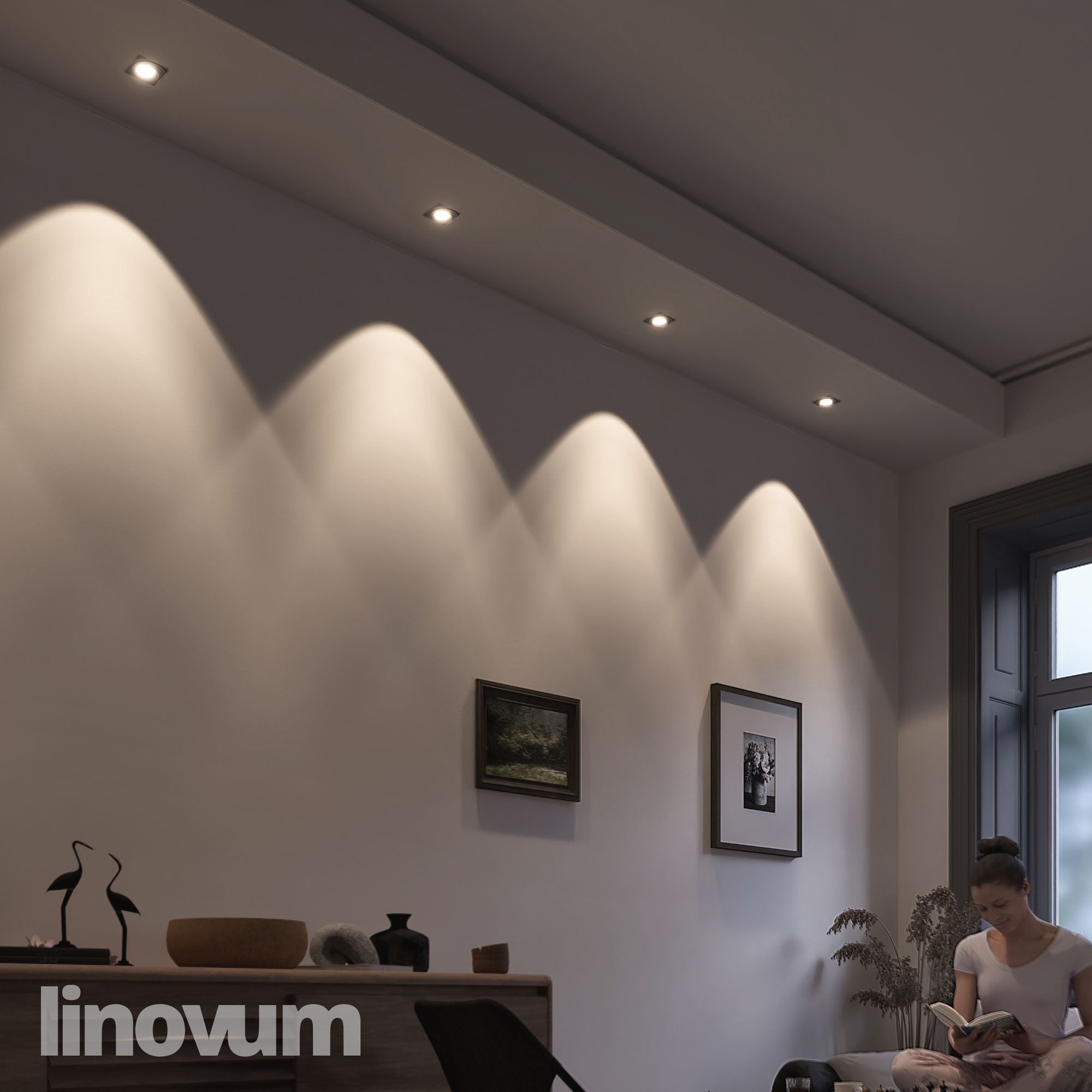 linovum LED Einbaustrahler 10x Einbaustrahler mit LED 4W Deckenlampe neutralweiß Deckenlampe, Neutralweiß
