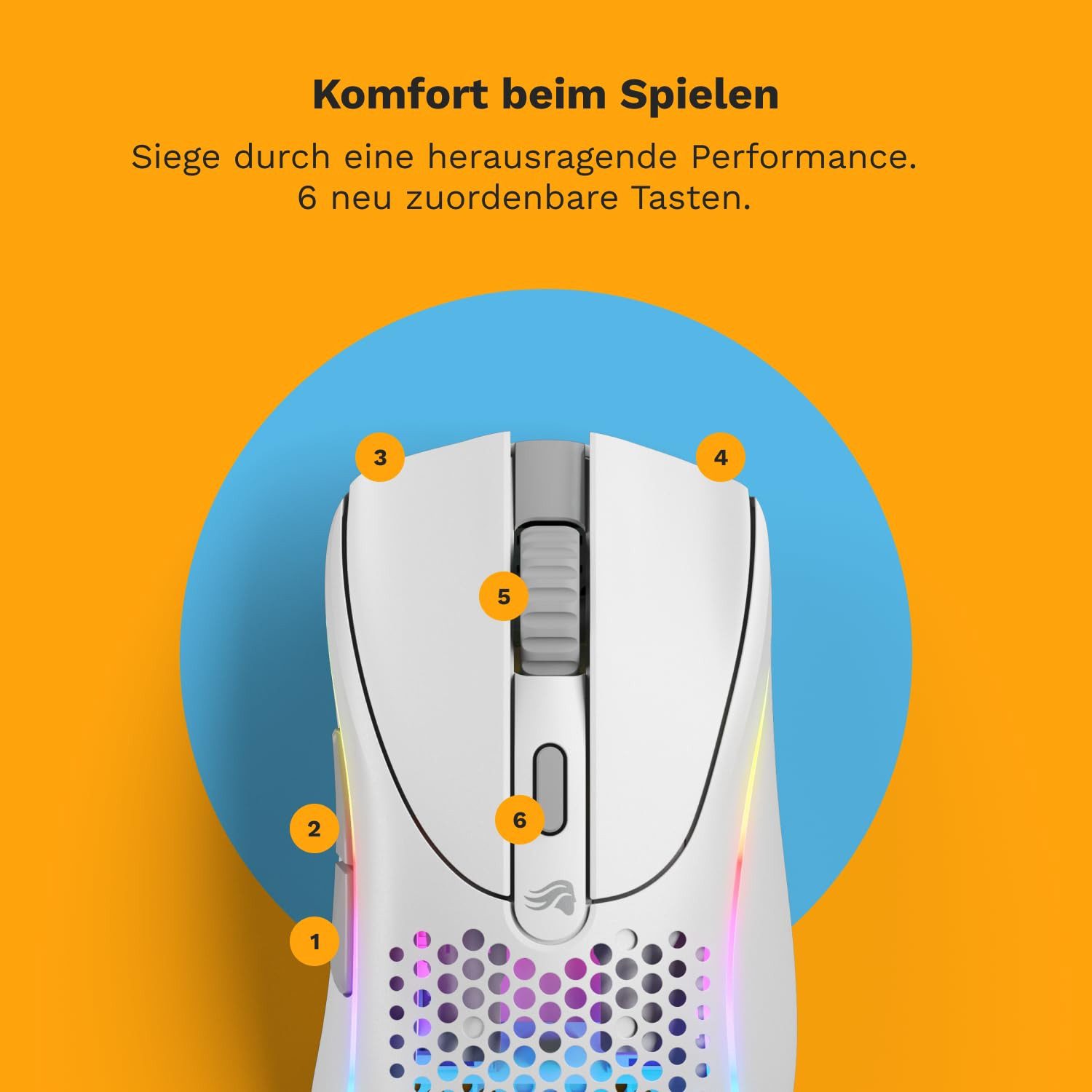 GLORIOUS Gaming Model D 2 Wireless Gaming-Maus (2,4 Ghz Wireless, USB Typ A, USB Typ C)