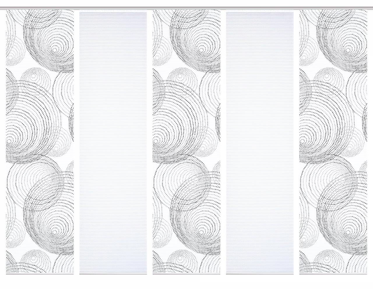 HOME in green Schiebegardine "SPIRO" Paneelwagen 5 Stk. tlg. SET DIGITALDRU günstig online kaufen