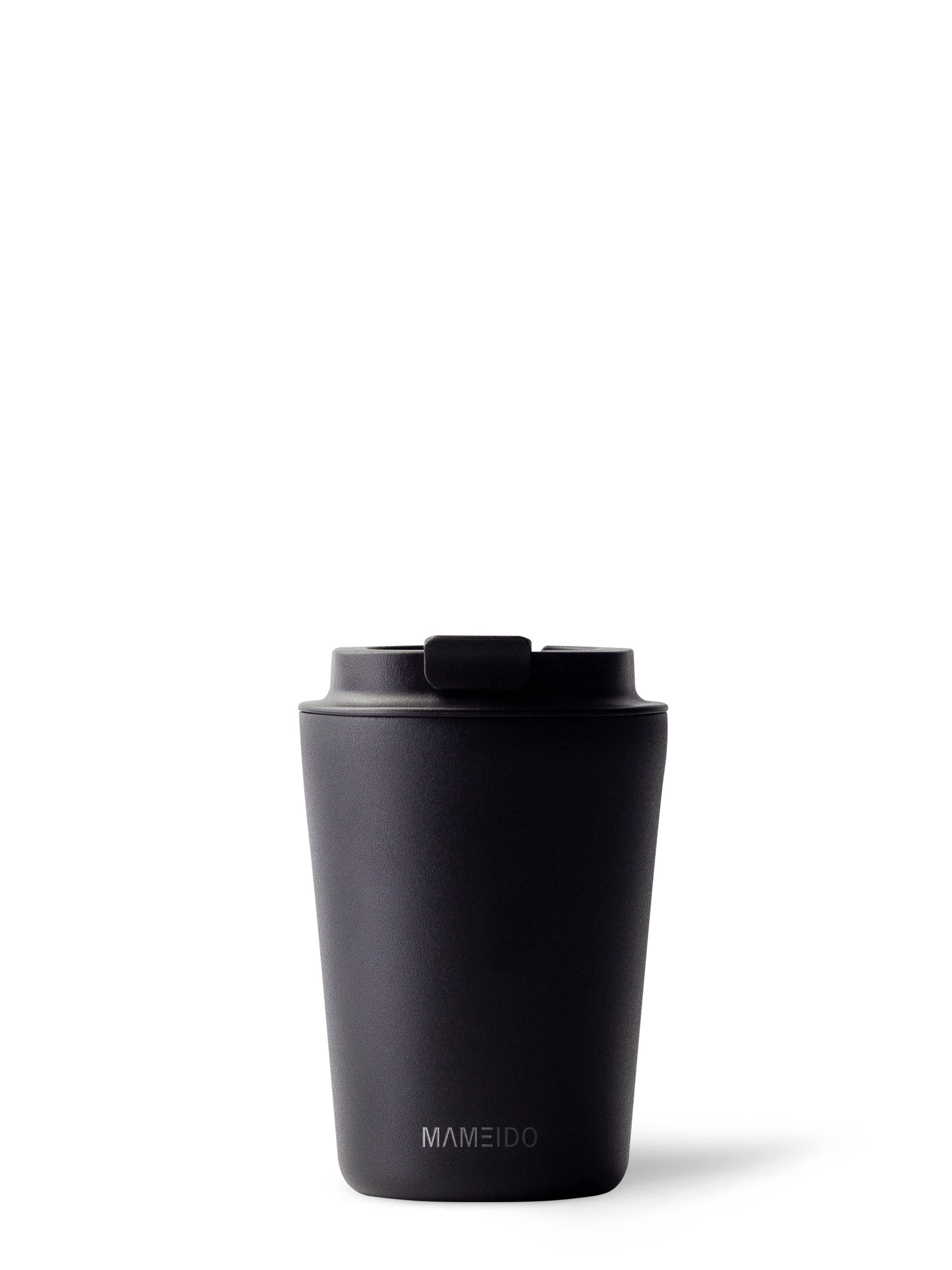 MAMEIDO Thermobecher, Edelstahl, Kunststoff, Silikon, doppelwandig isoliert, auslaufsicher in 350ml, 470ml, 700ml & 1200ml