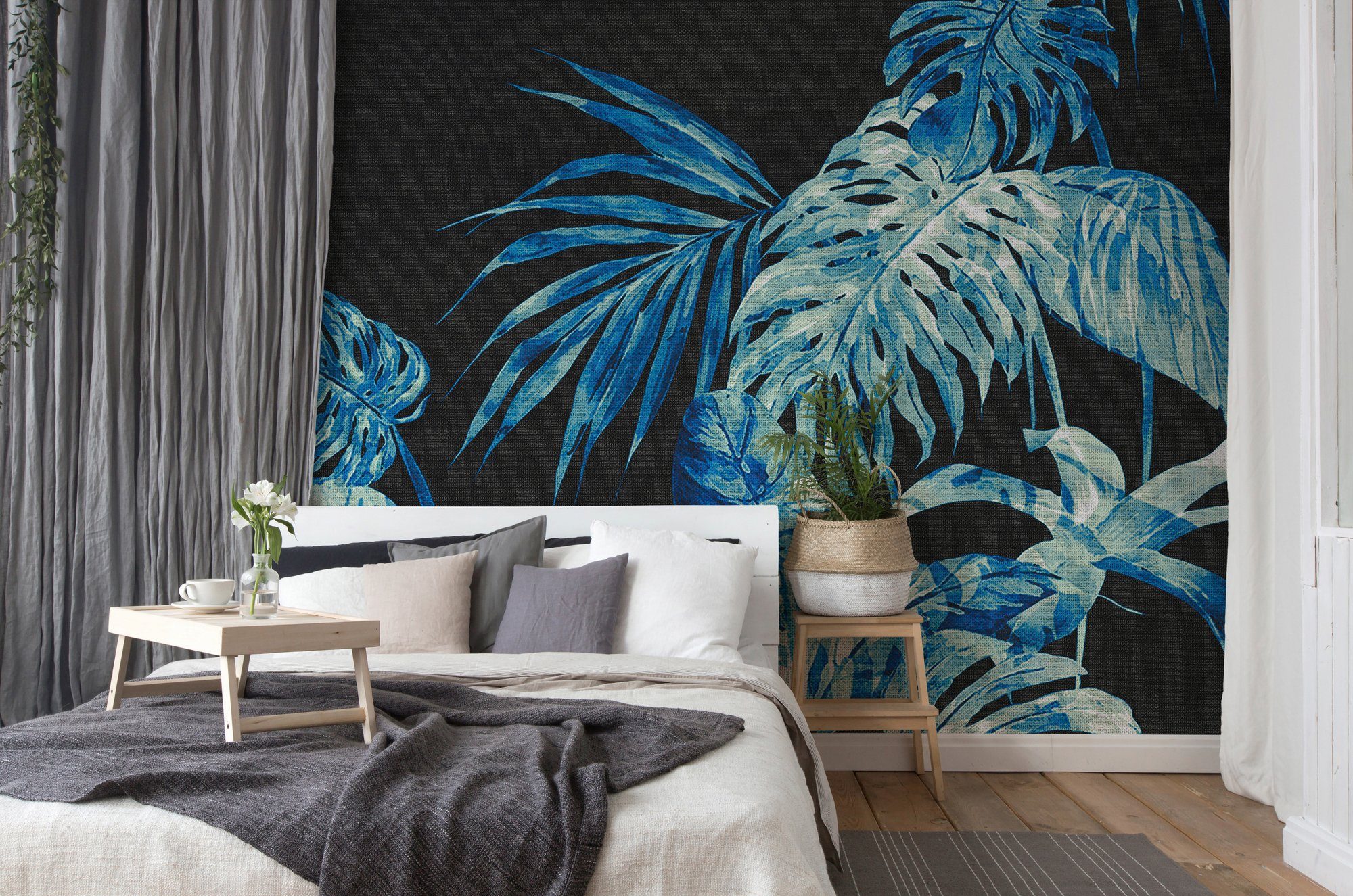 Architects Paper Fototapete Atelier 47 Tropical Leaves Artwork 1, glatt, botanisch, (4 St), Vlies, Wand, Schräge, Decke