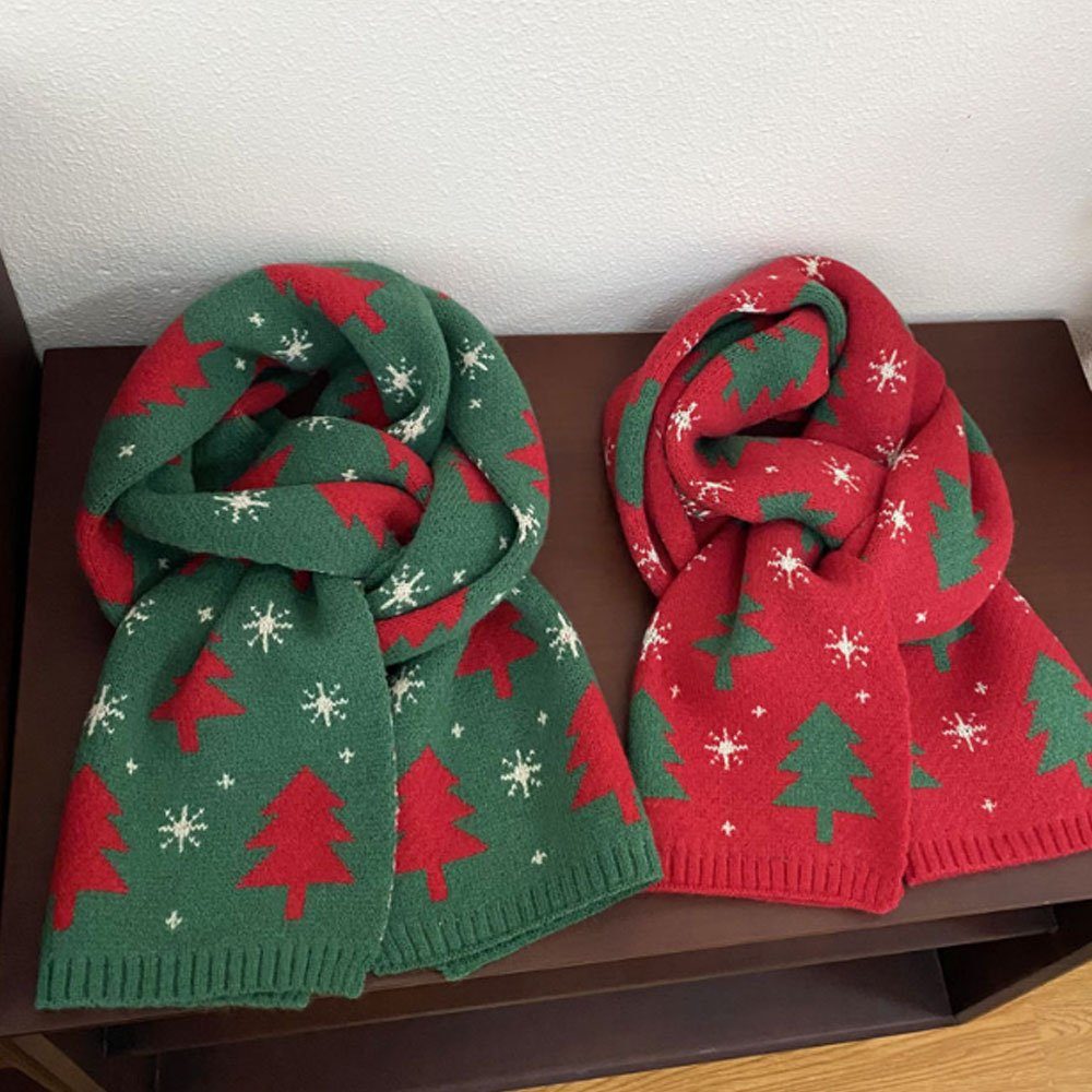 Multifunktionaler, LAKKEC Weicher Schal Mode Winter Modeschal Weihnachtsschal Warmer Damenschal rot