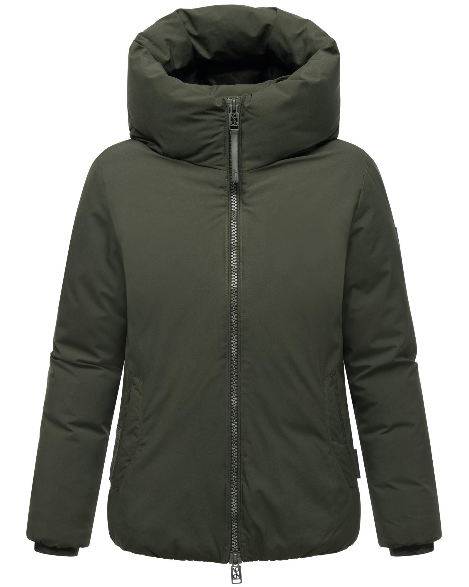 Navahoo Winterjacke Blütenlicht 14 Warme Damenjacke mit hohem Kragen