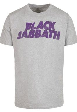 F4NT4STIC T-Shirt Black Sabbath Wavy Logo lila Print