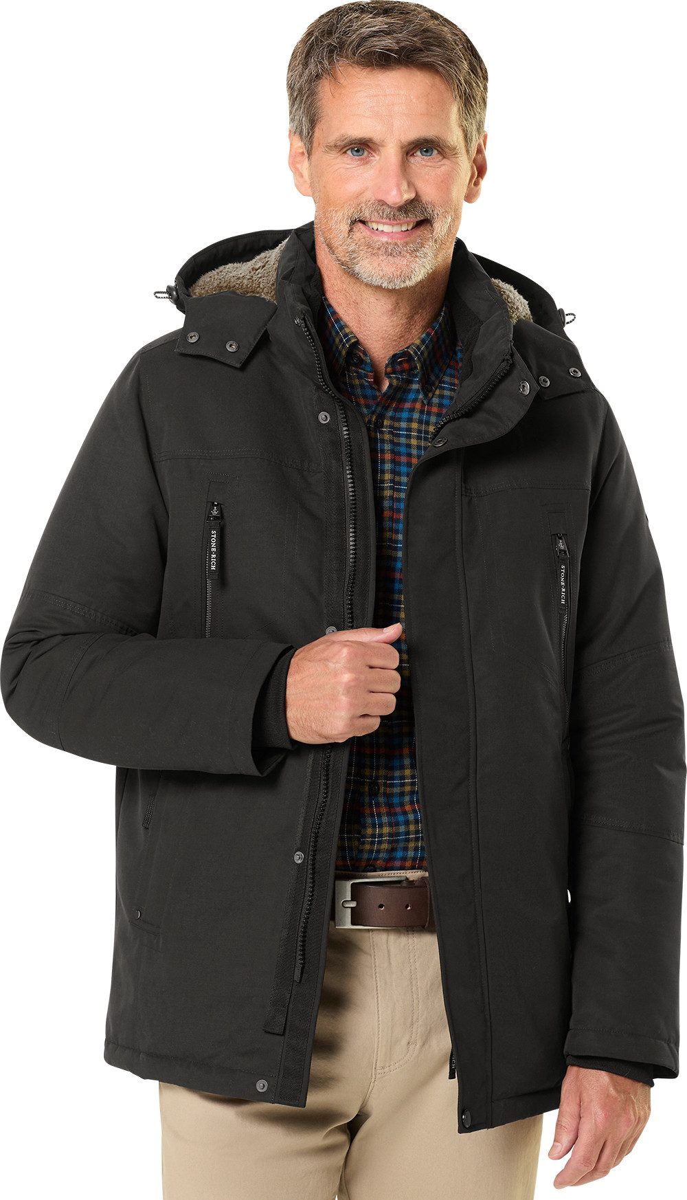 Stone Rich Parka Praktisch abnehmbare Kapuze – Bild 3 von 5