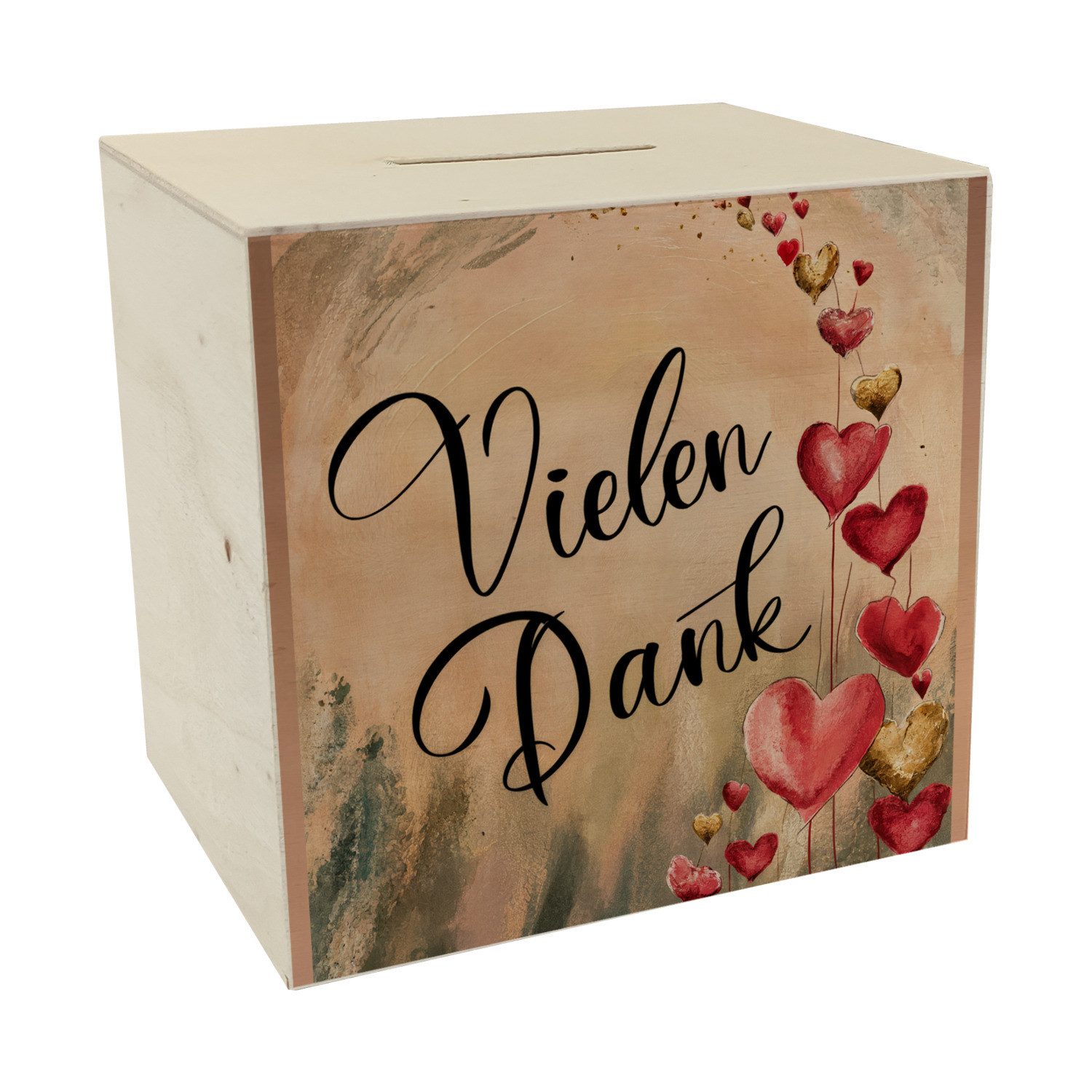 speecheese Spardose Vielen Dank mit Herzen - Spardose aus Holz günstig online kaufen