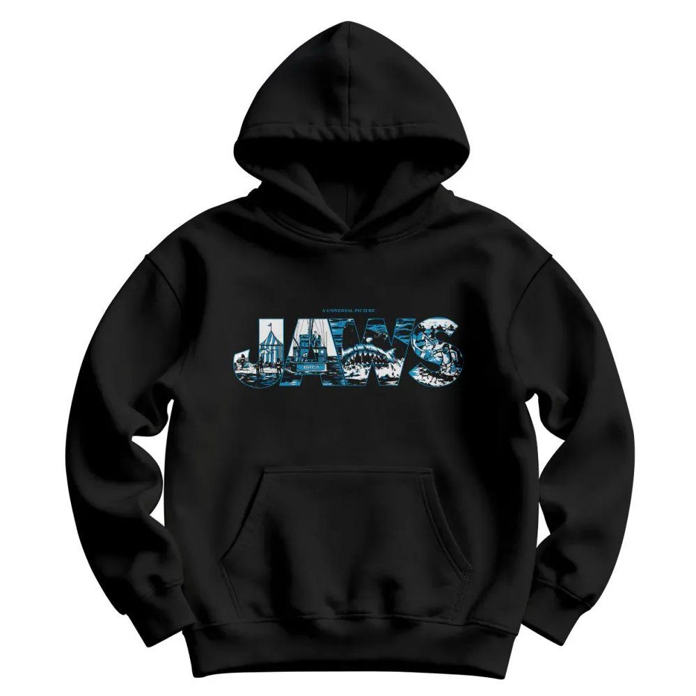 Jaws Hoodie Scenes Logo Kids Hoodie