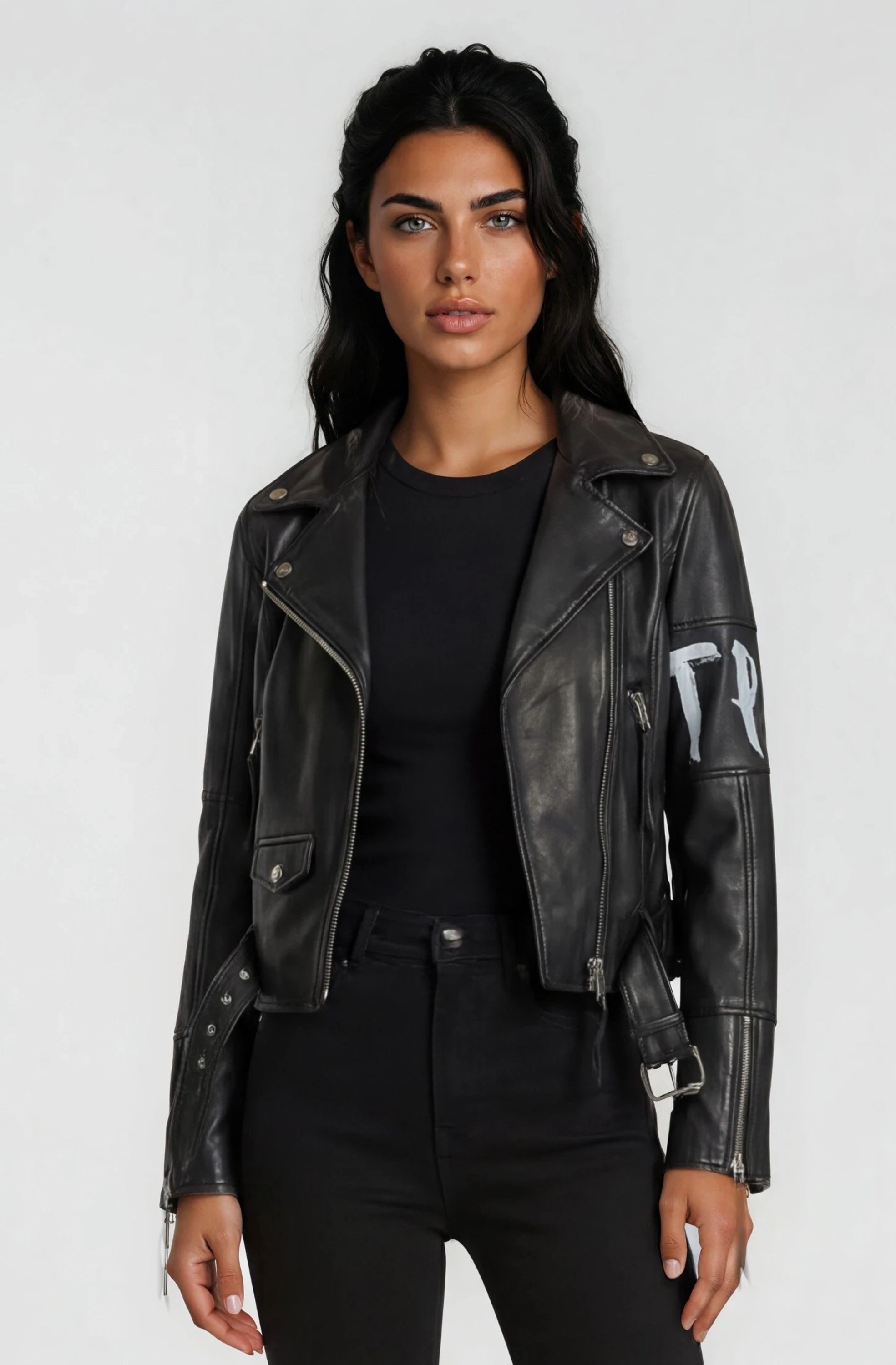 trueprodigy Lederjacke Laila mit auffälligem Print und Gürtel günstig online kaufen