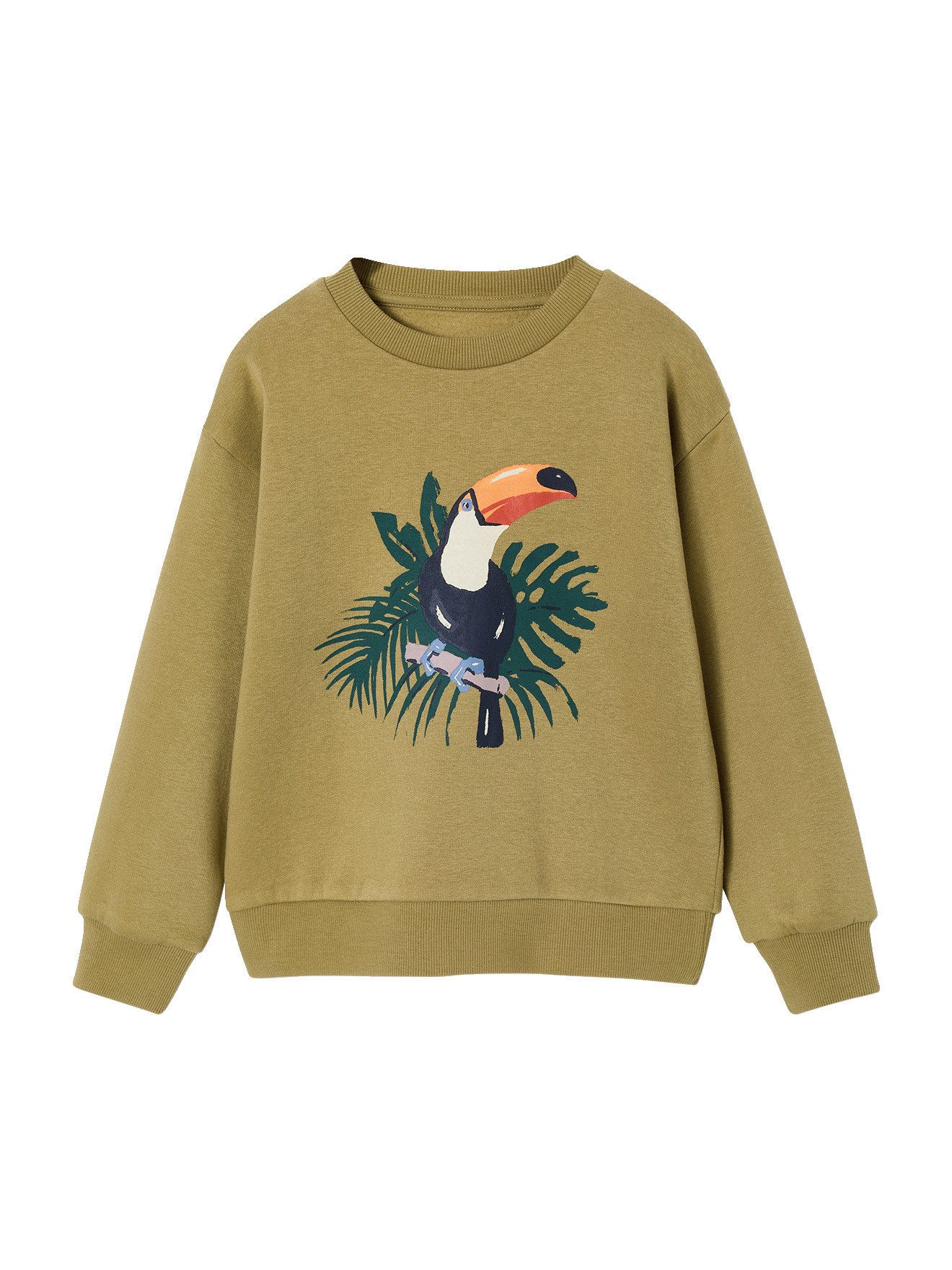 Fleecepullover Jungen Sweatshirt mit Print vorn